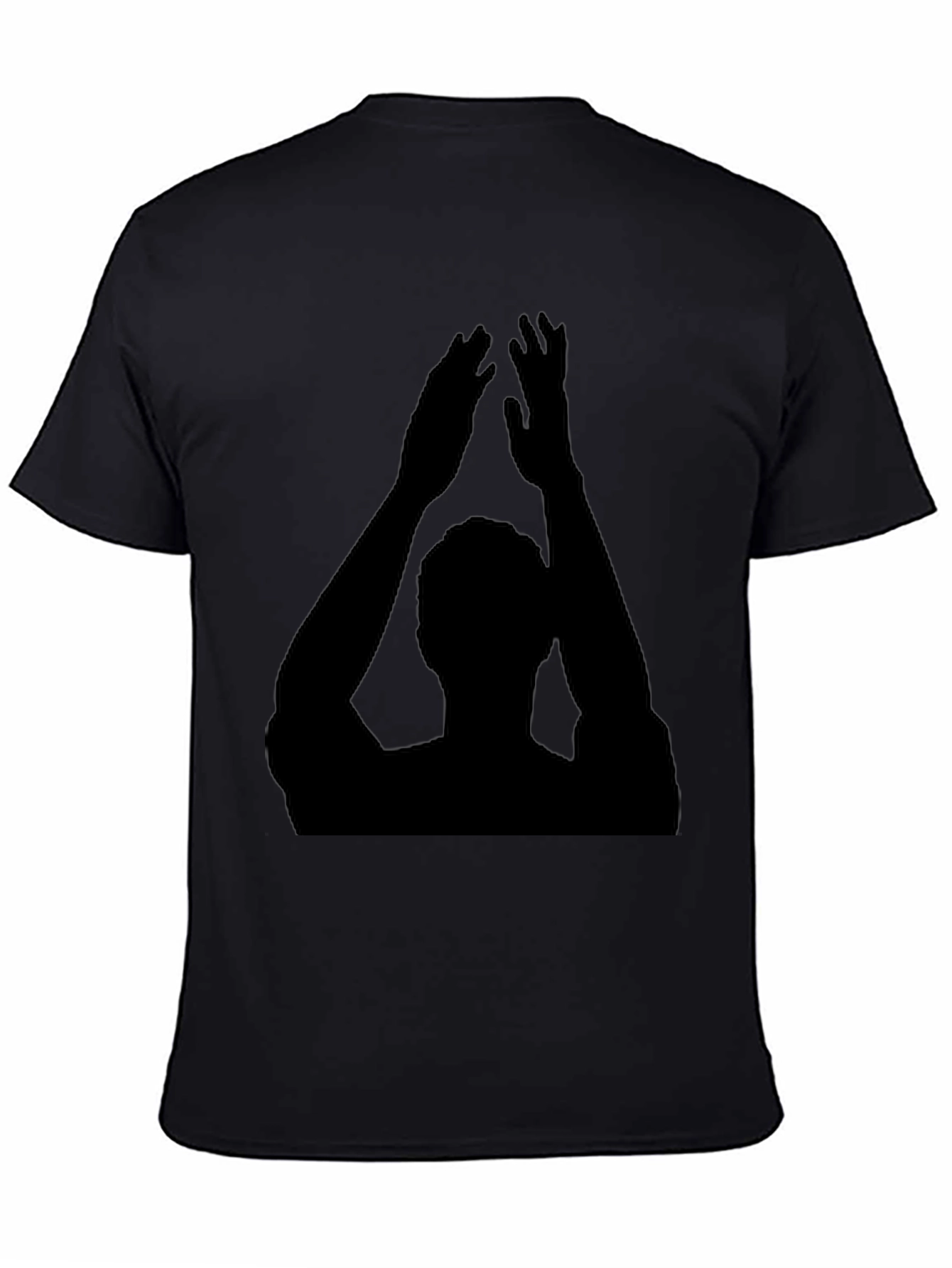Clapping Silhouette Graphic Black Tee