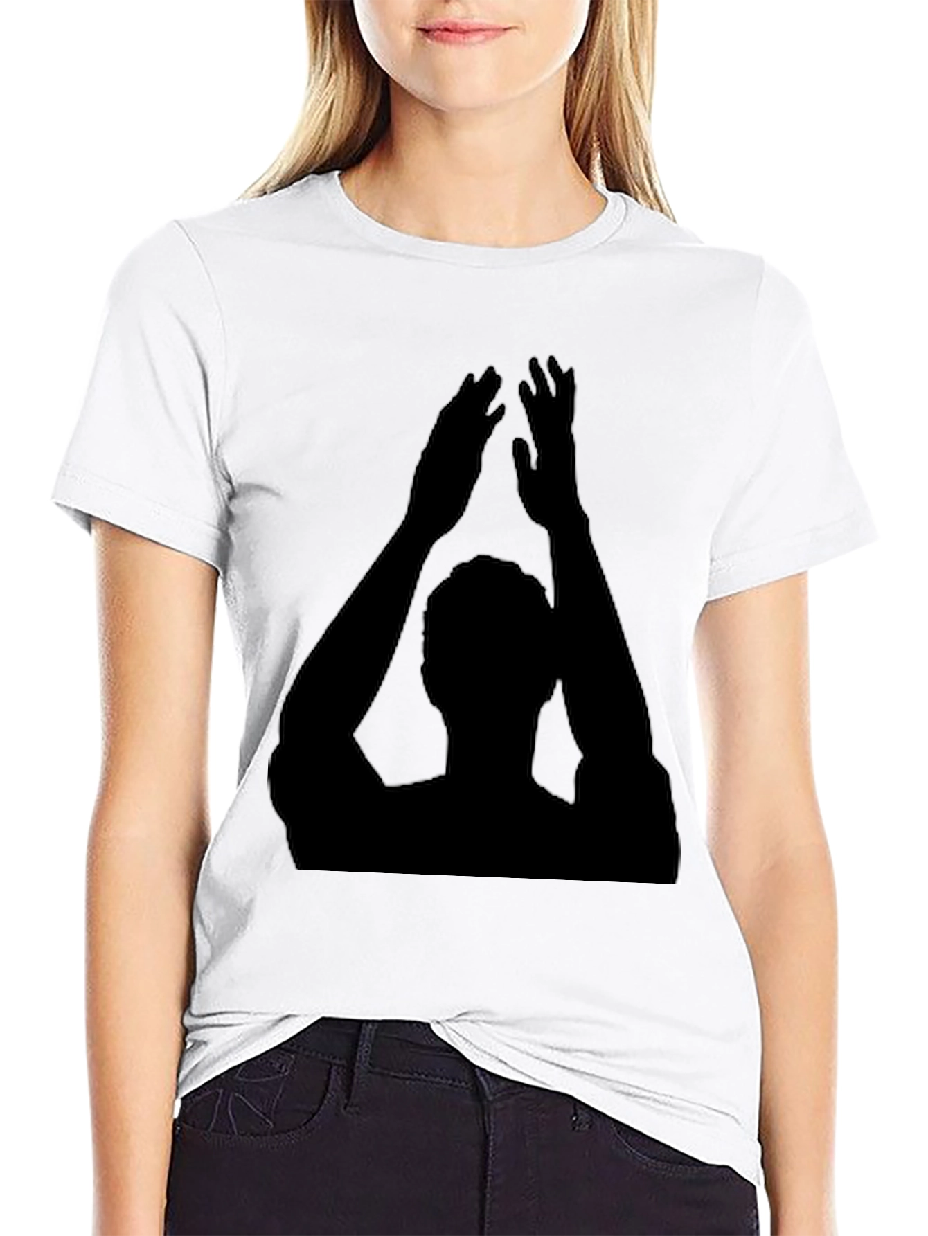 Clapping Silhouette Graphic Black Tee