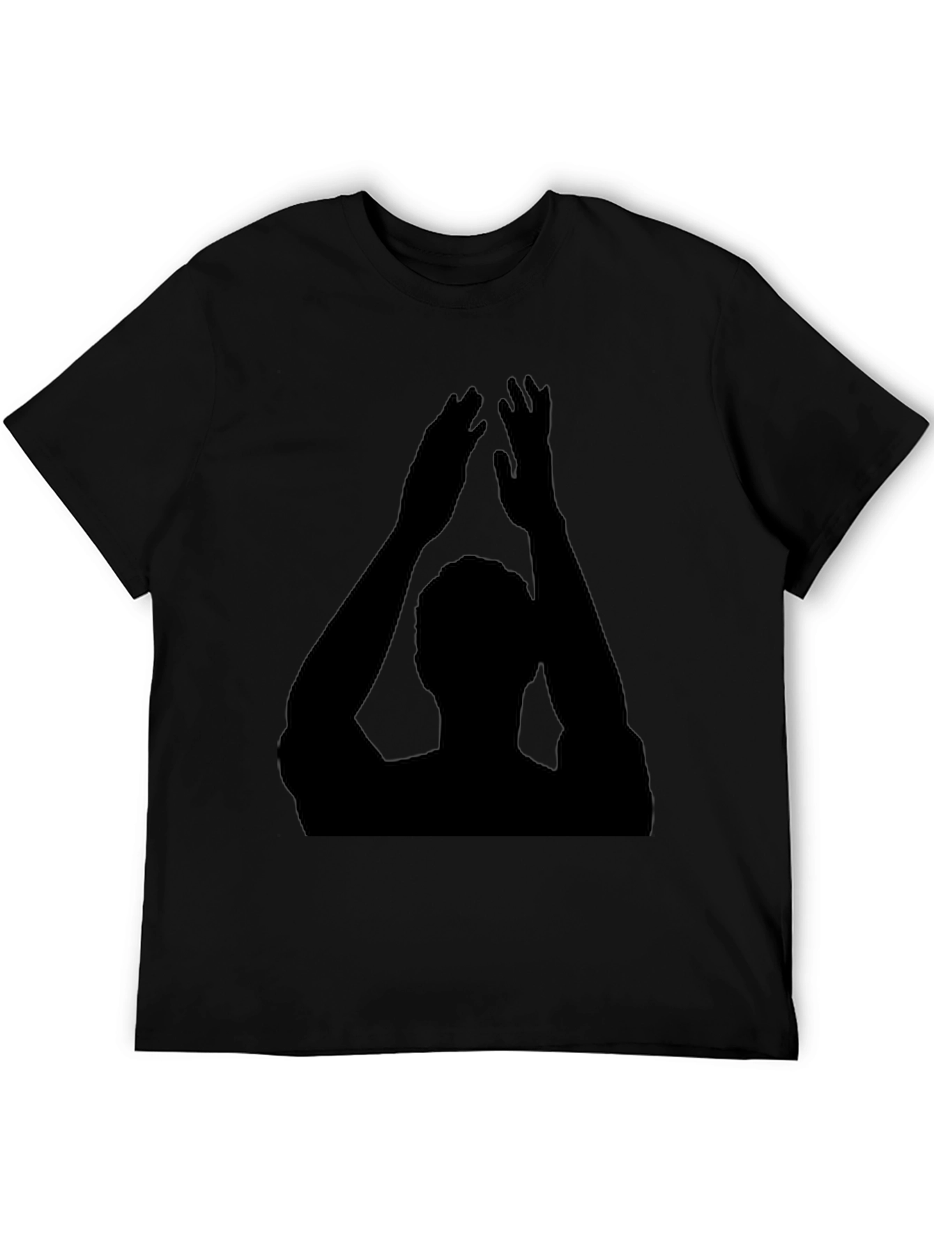 Clapping Silhouette Graphic Black Tee