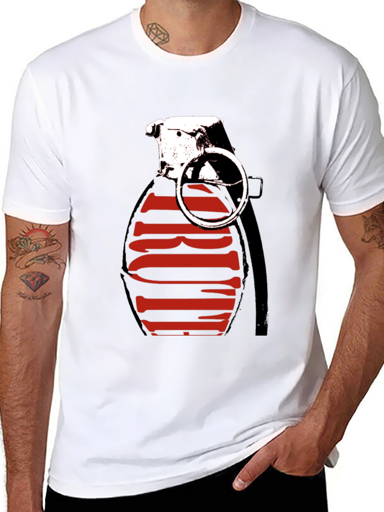 Grenade Graphic Tee - Bold Statement Shirt