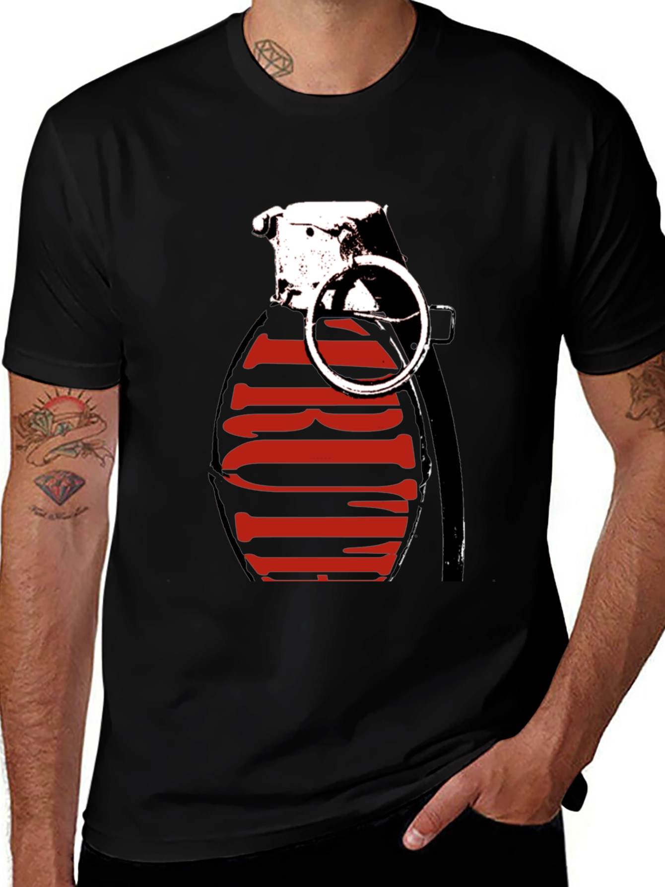 Grenade Graphic Tee - Bold Statement Shirt