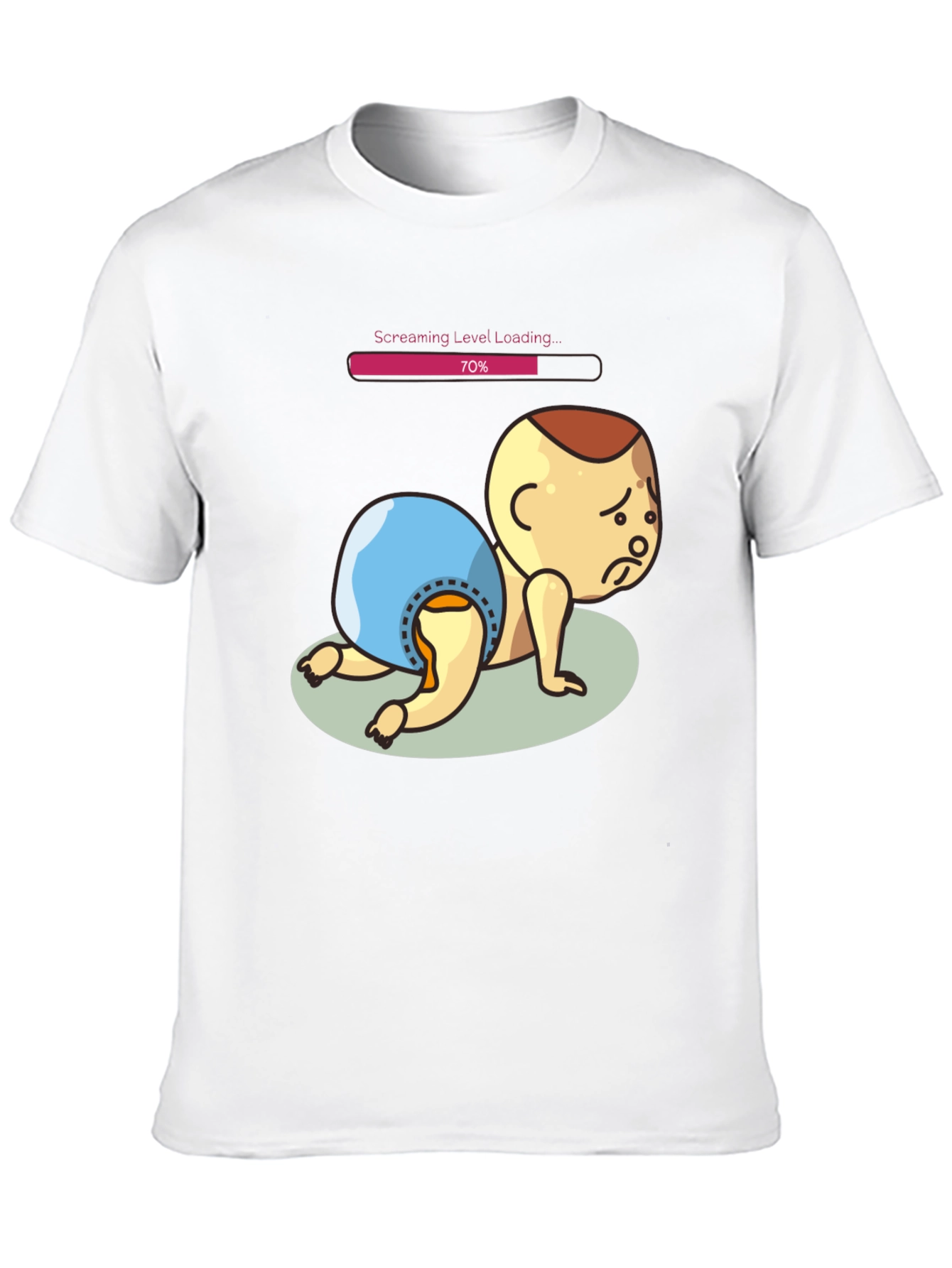 Screaming Level Loading Baby Graphic T-Shirt