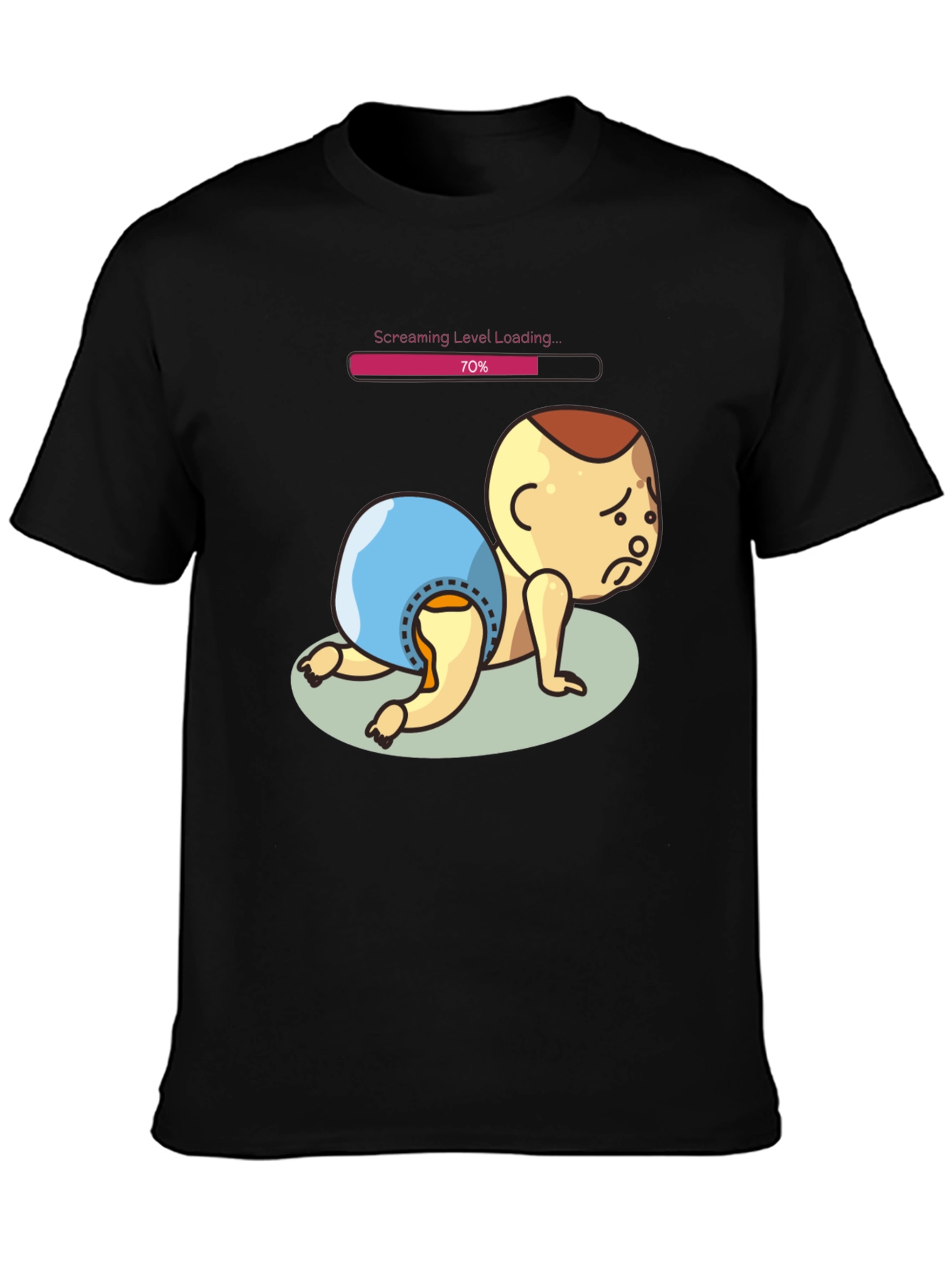 Screaming Level Loading Baby Graphic T-Shirt