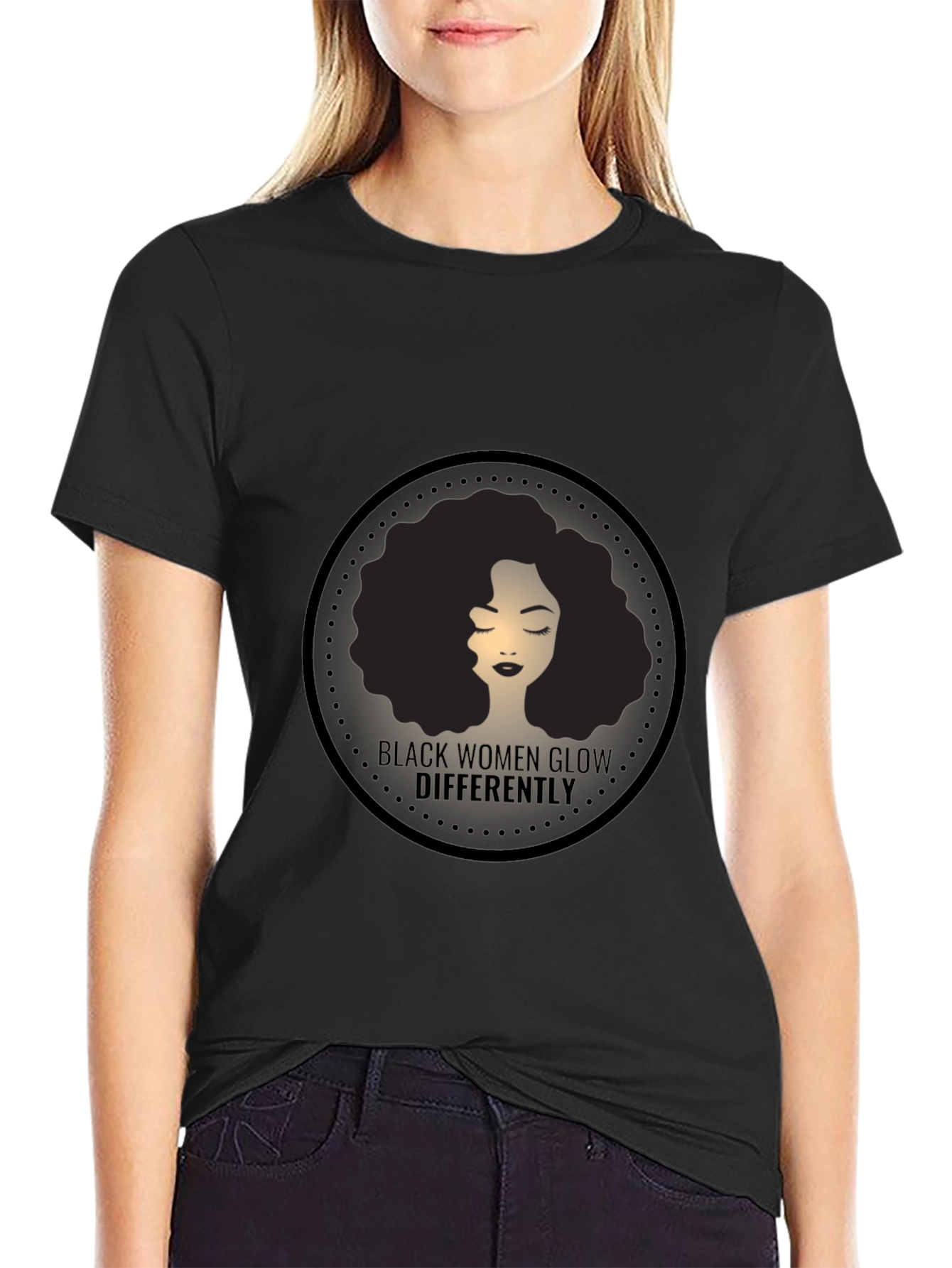 Black Women Glow Differently Graphic Tee