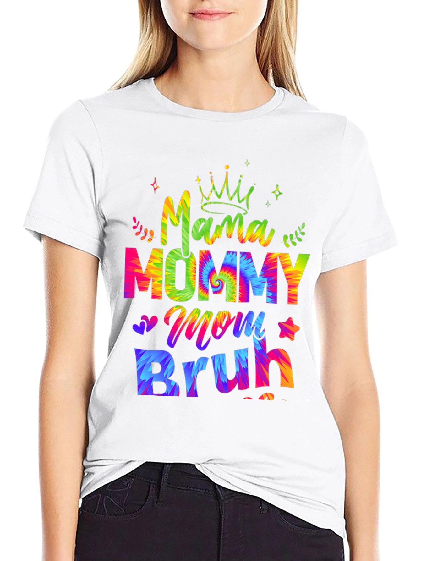 Mama Mommy Mom Bruh T-Shirt - Tie Dye Design