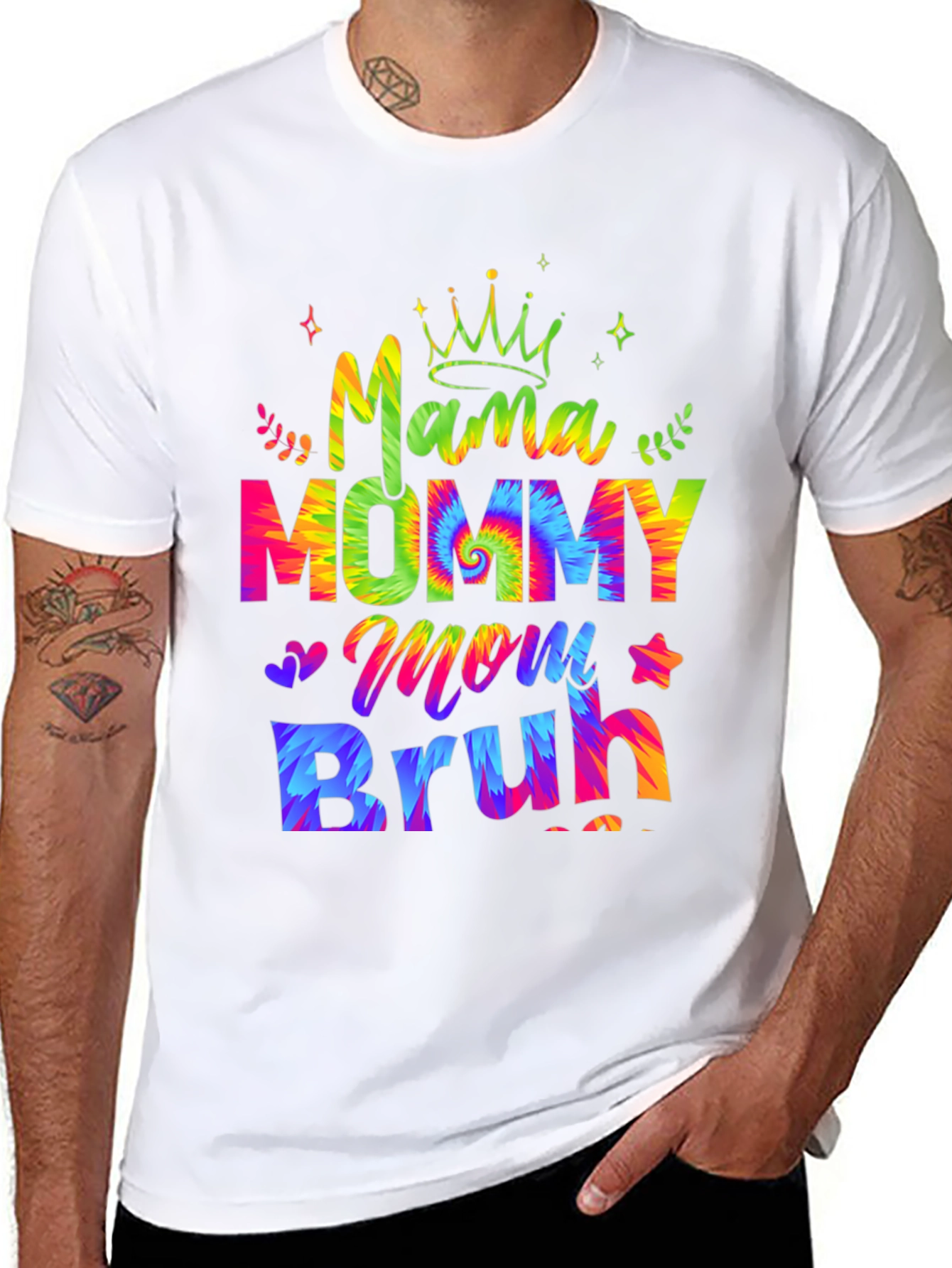 Mama Mommy Mom Bruh T-Shirt - Tie Dye Design