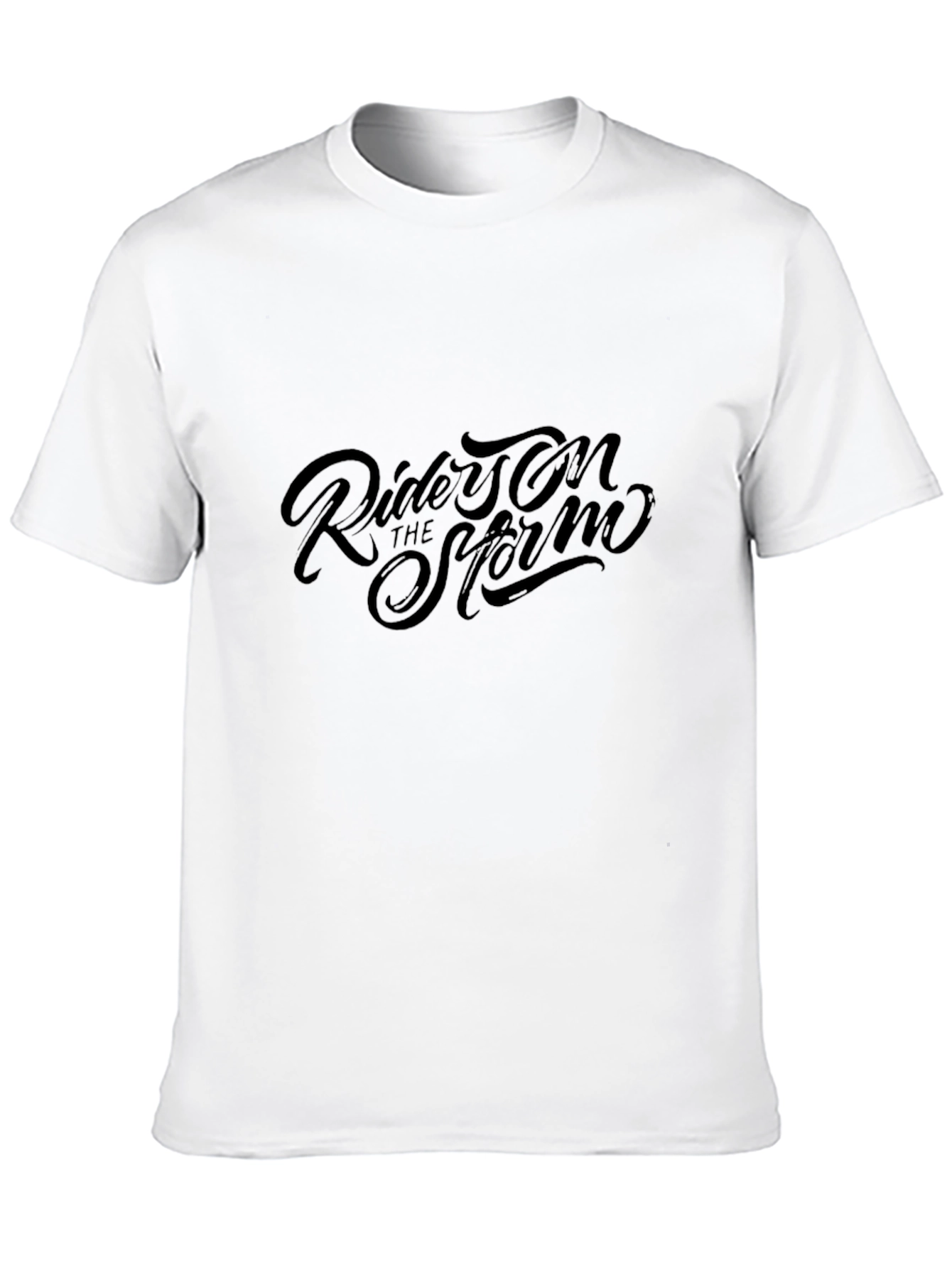 Riders on the Storm Graphic Print Black T-Shirt