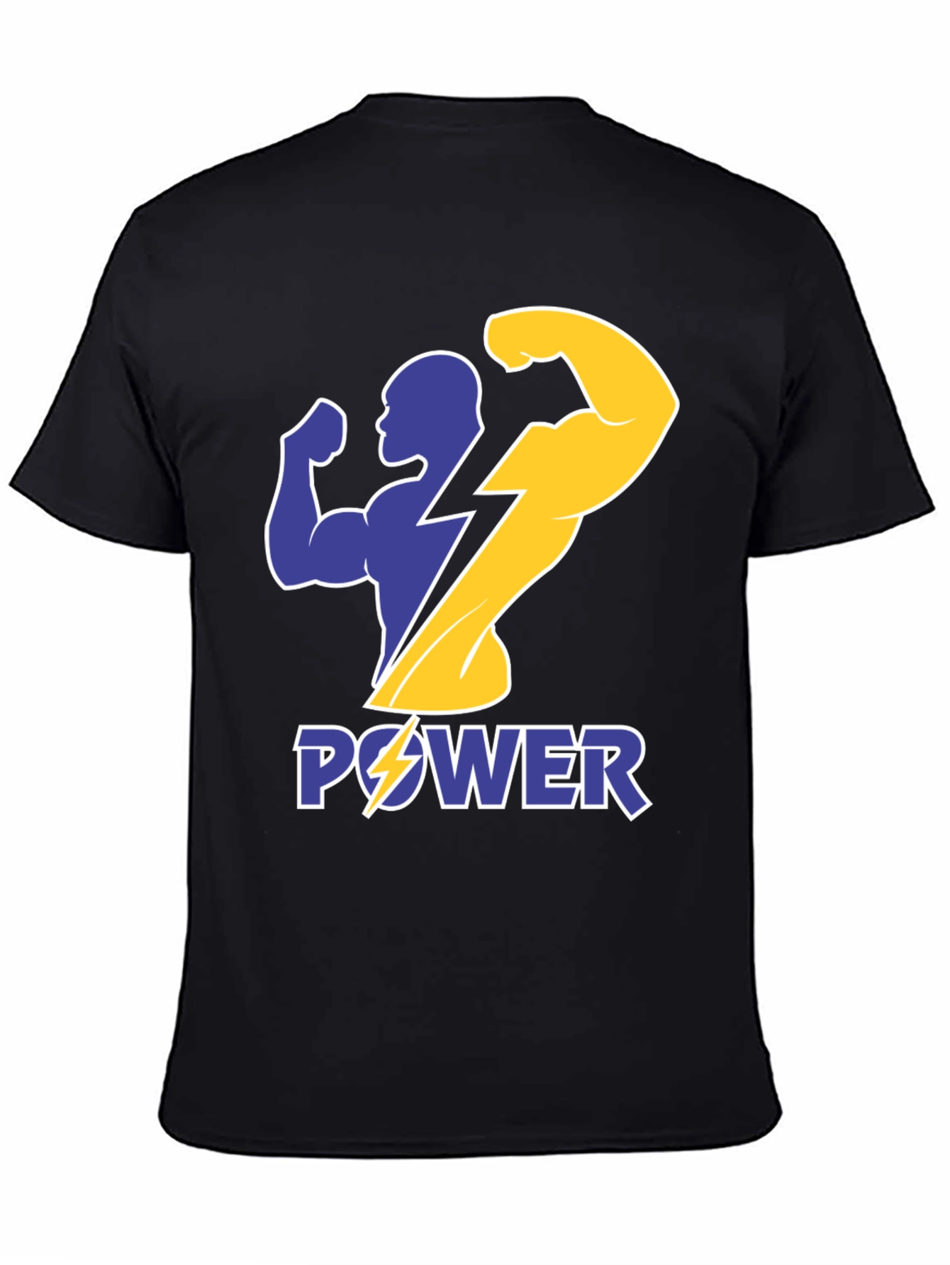 Power Graphic T-Shirt - Black Bold Design
