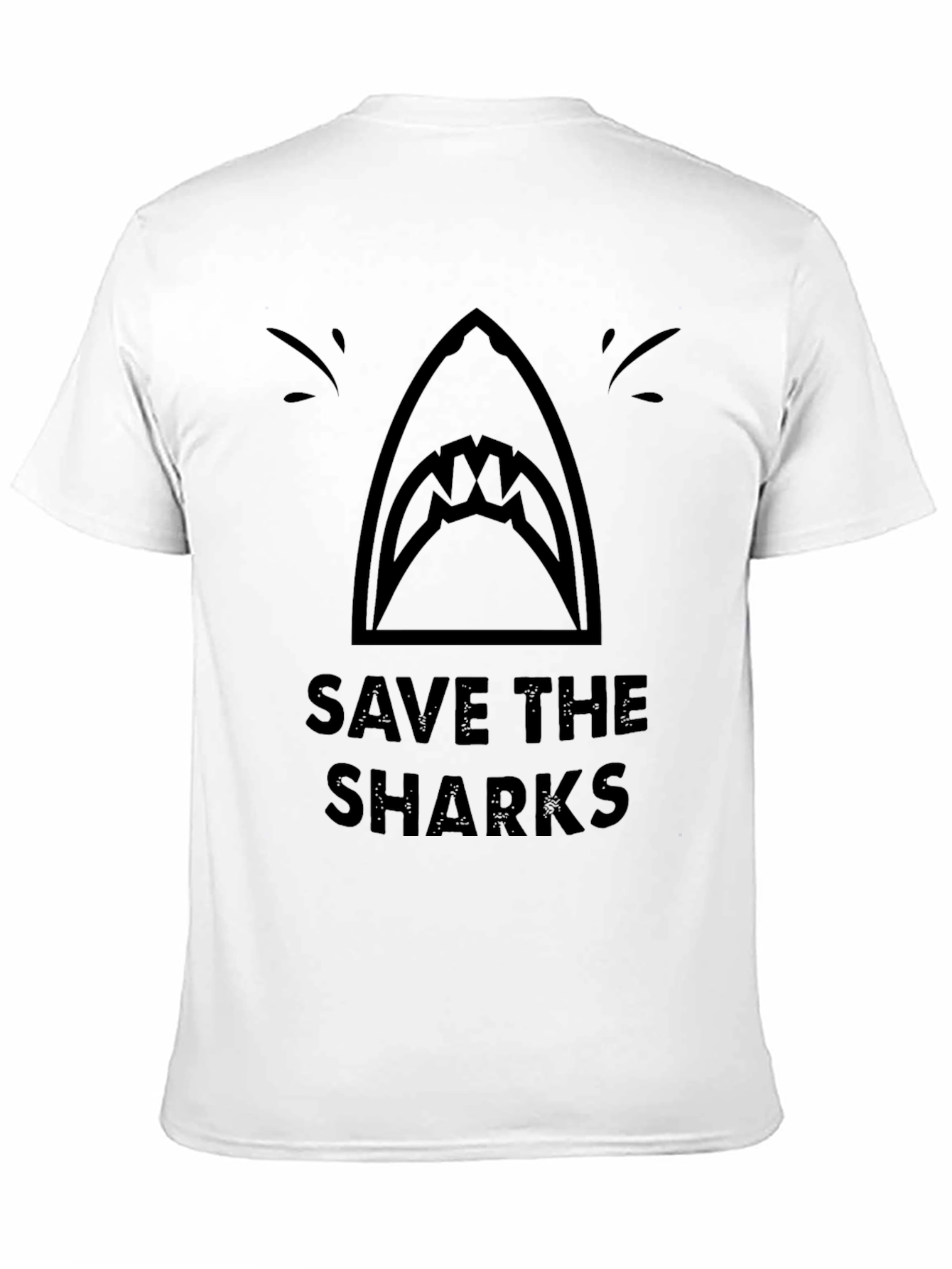 Save The Sharks Graphic Tee - Black