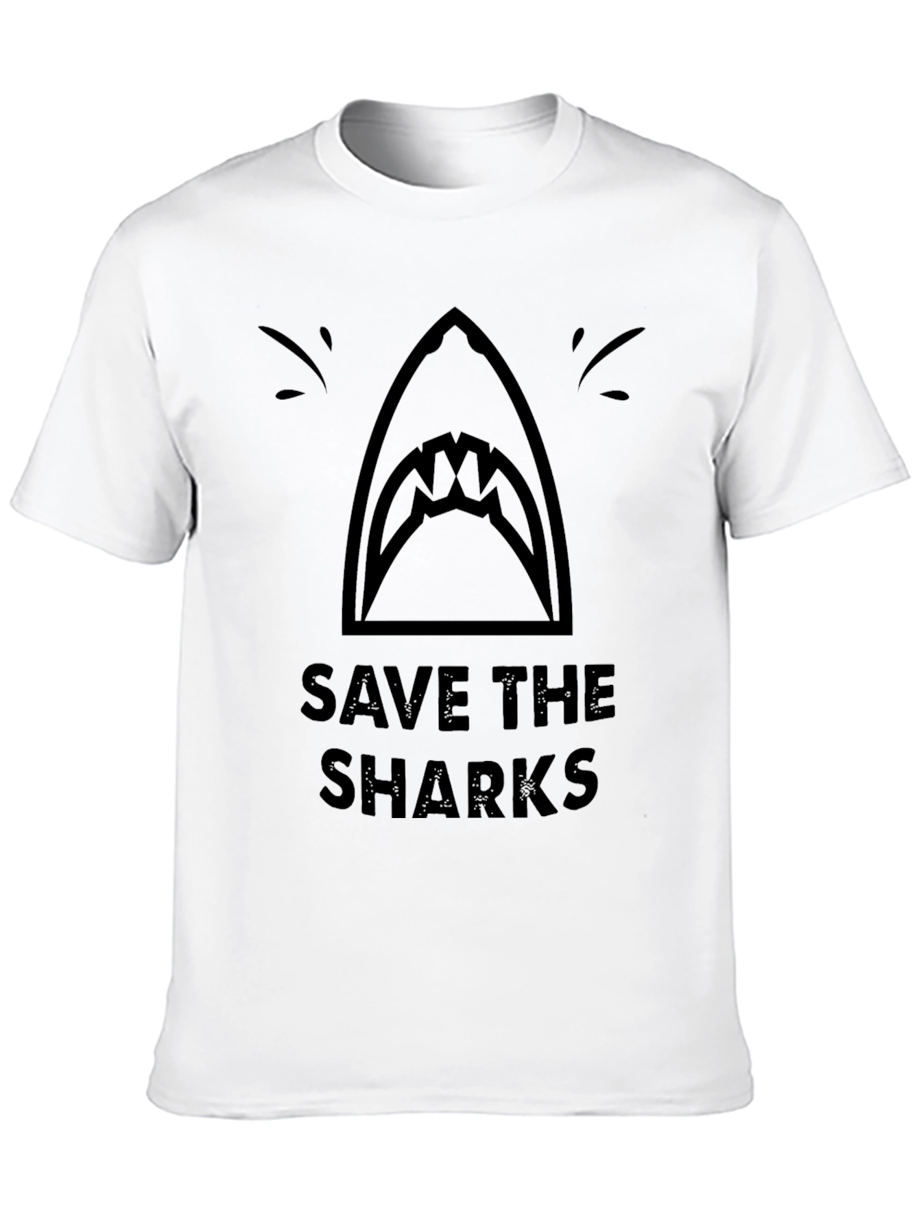 Save The Sharks Graphic Tee - Black