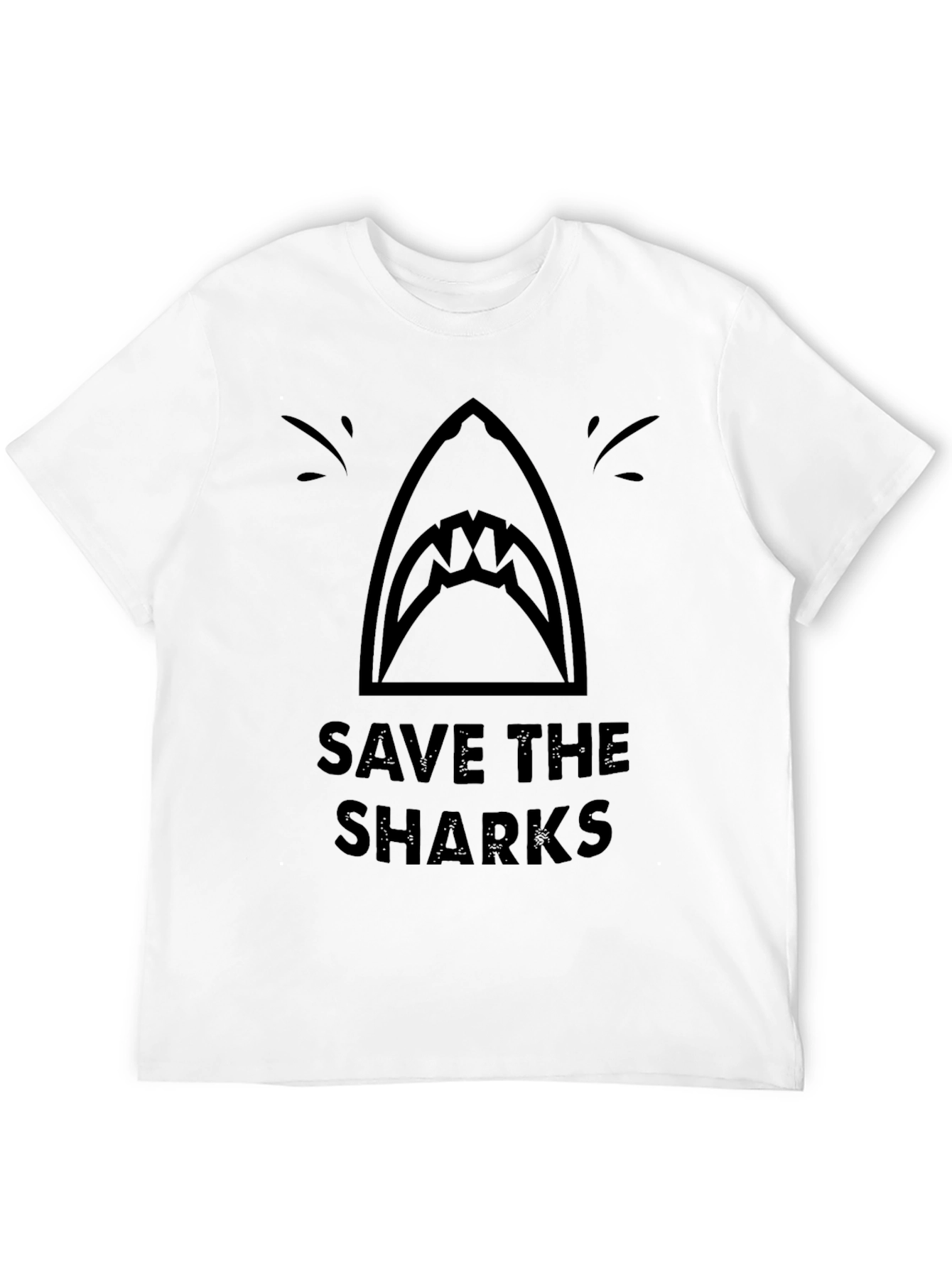 Save The Sharks Graphic Tee - Black