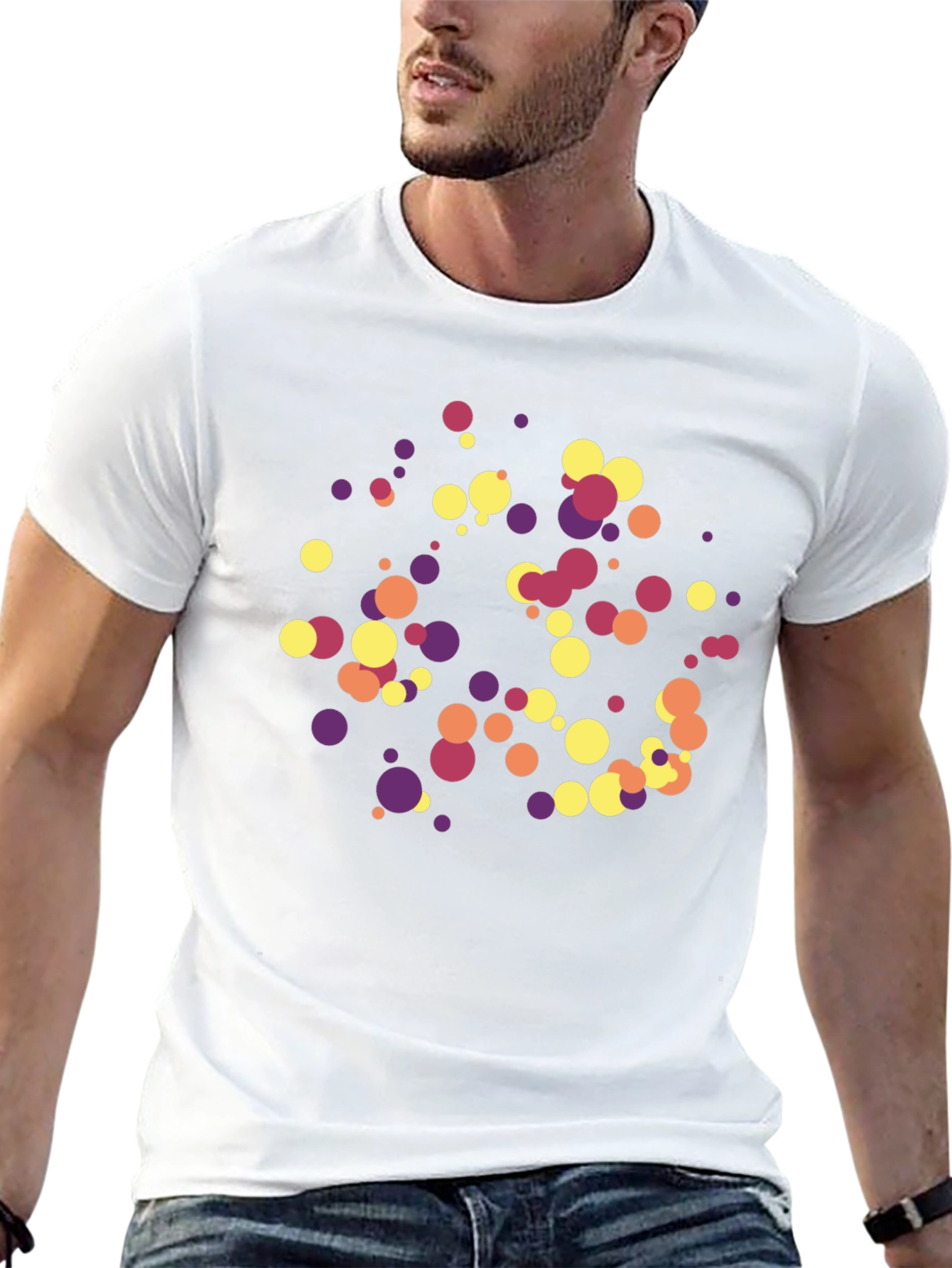 Abstract Dots Black T-Shirt