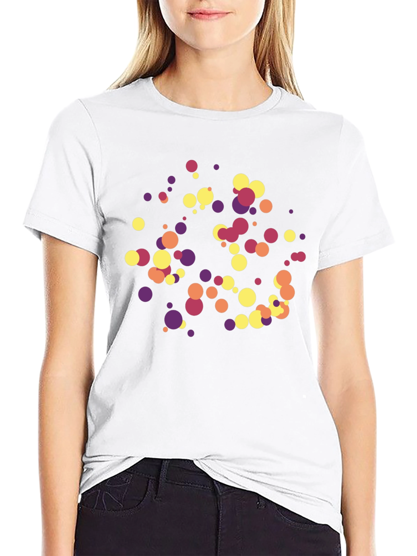 Abstract Dots Black T-Shirt