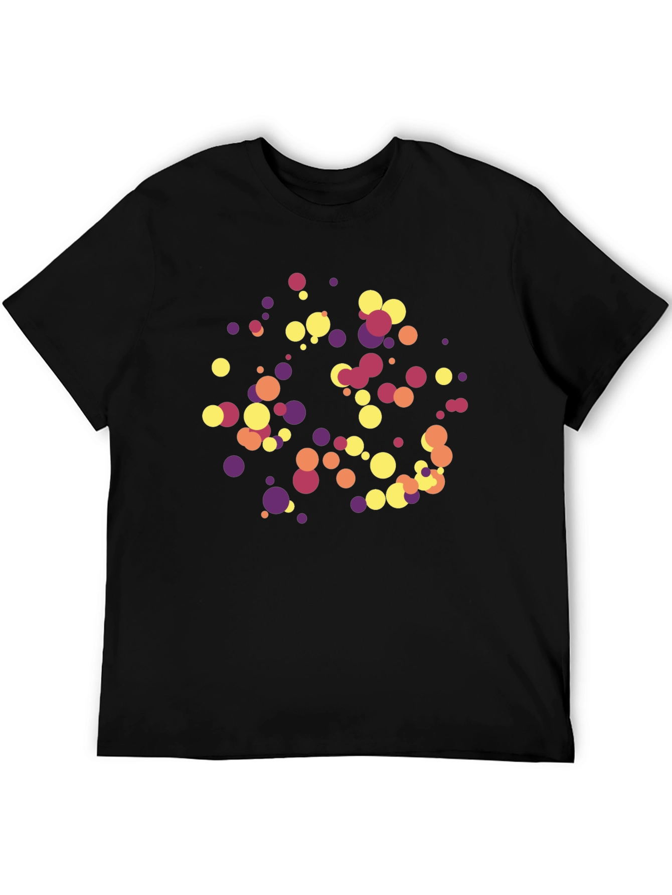Abstract Dots Black T-Shirt
