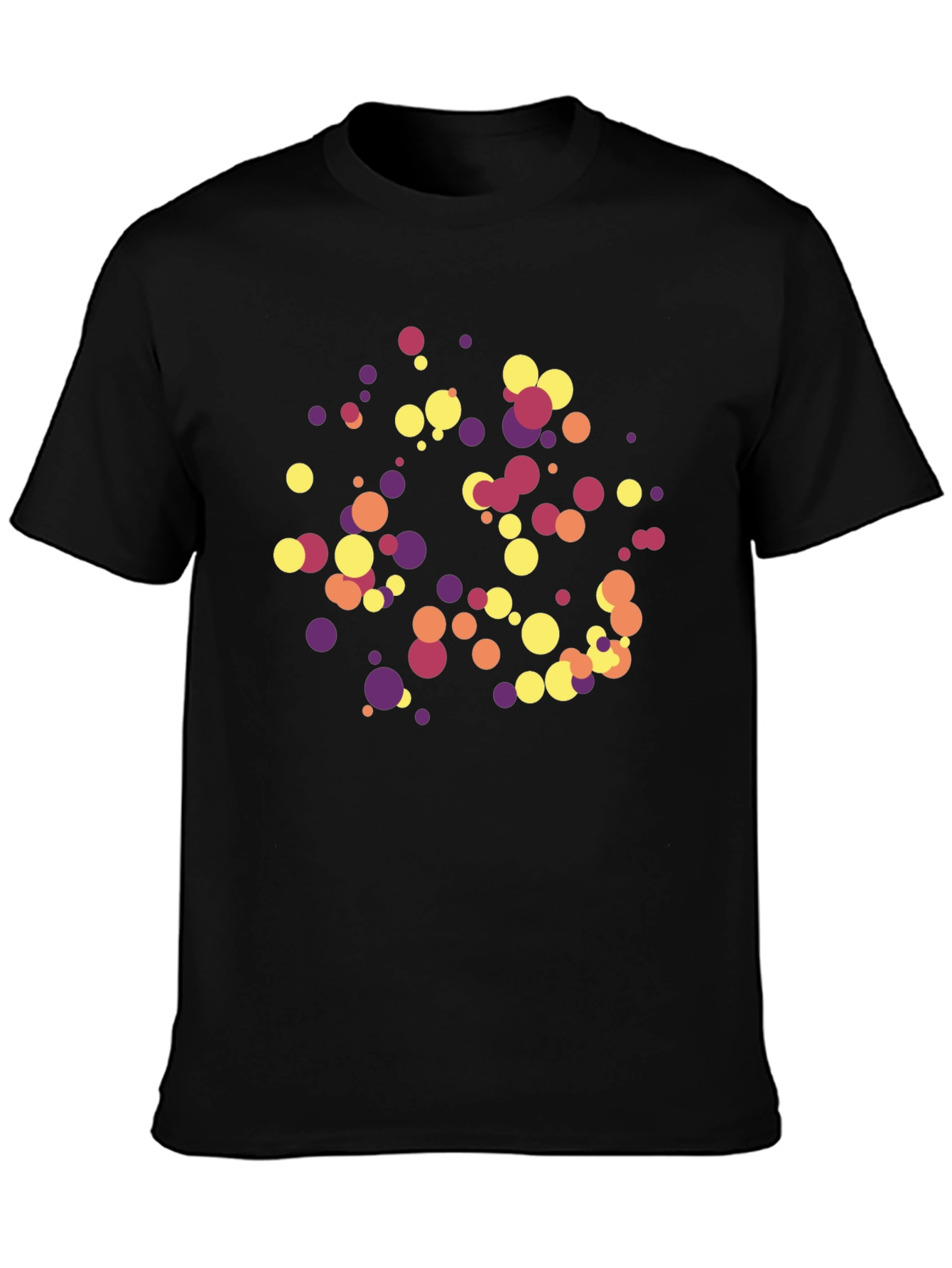 Abstract Dots Black T-Shirt