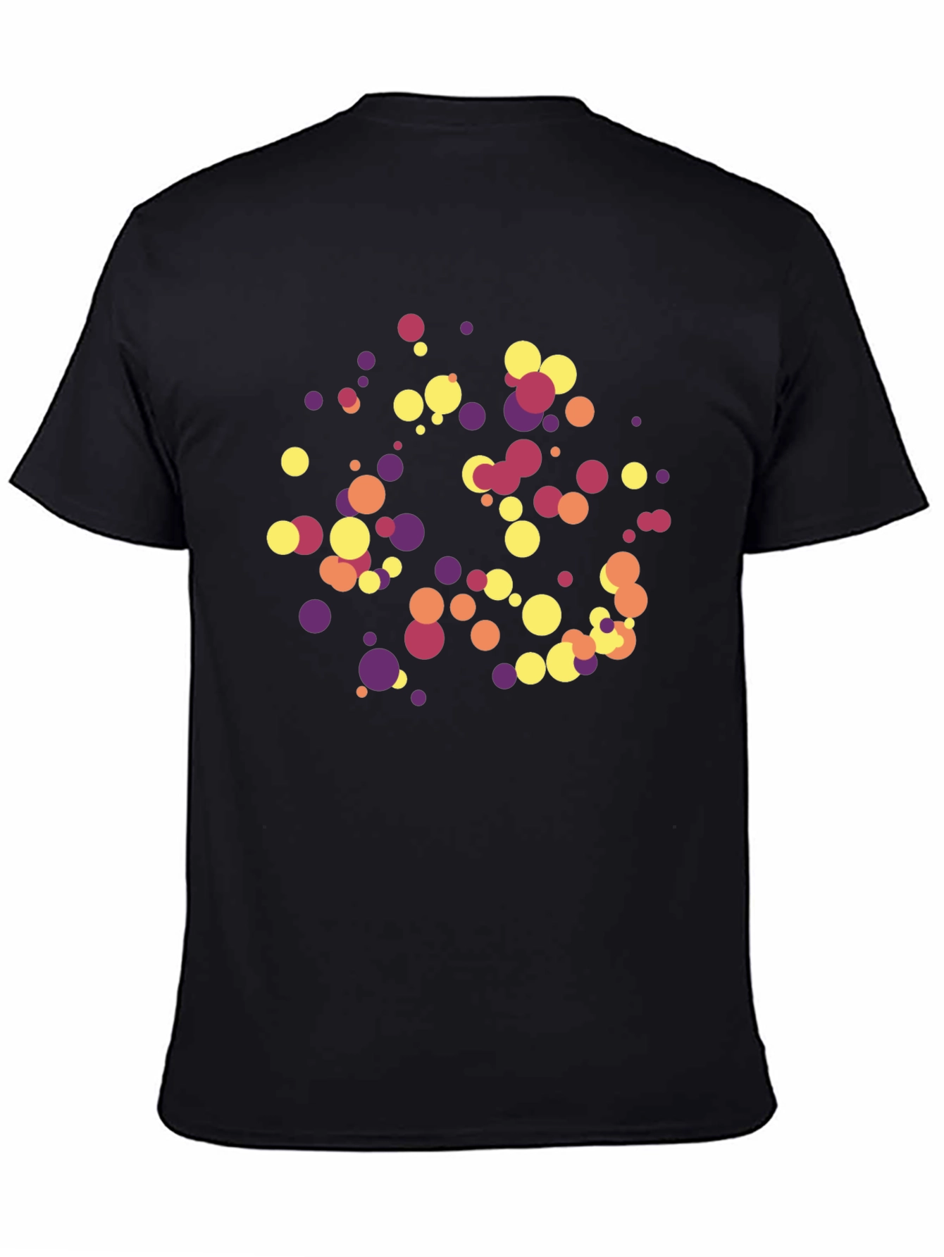 Abstract Dots Black T-Shirt