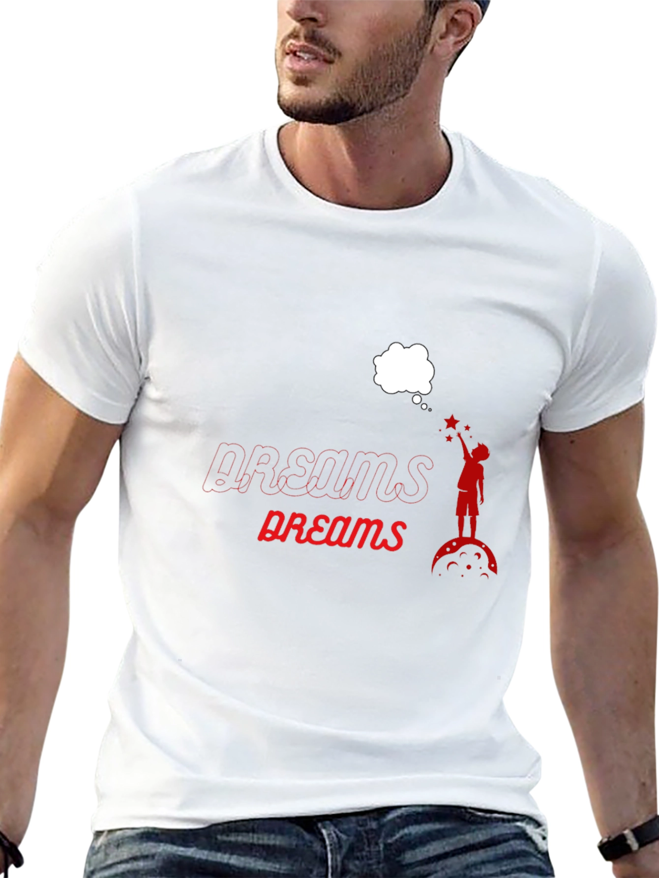 Dreams Graphic Print Black T-Shirt