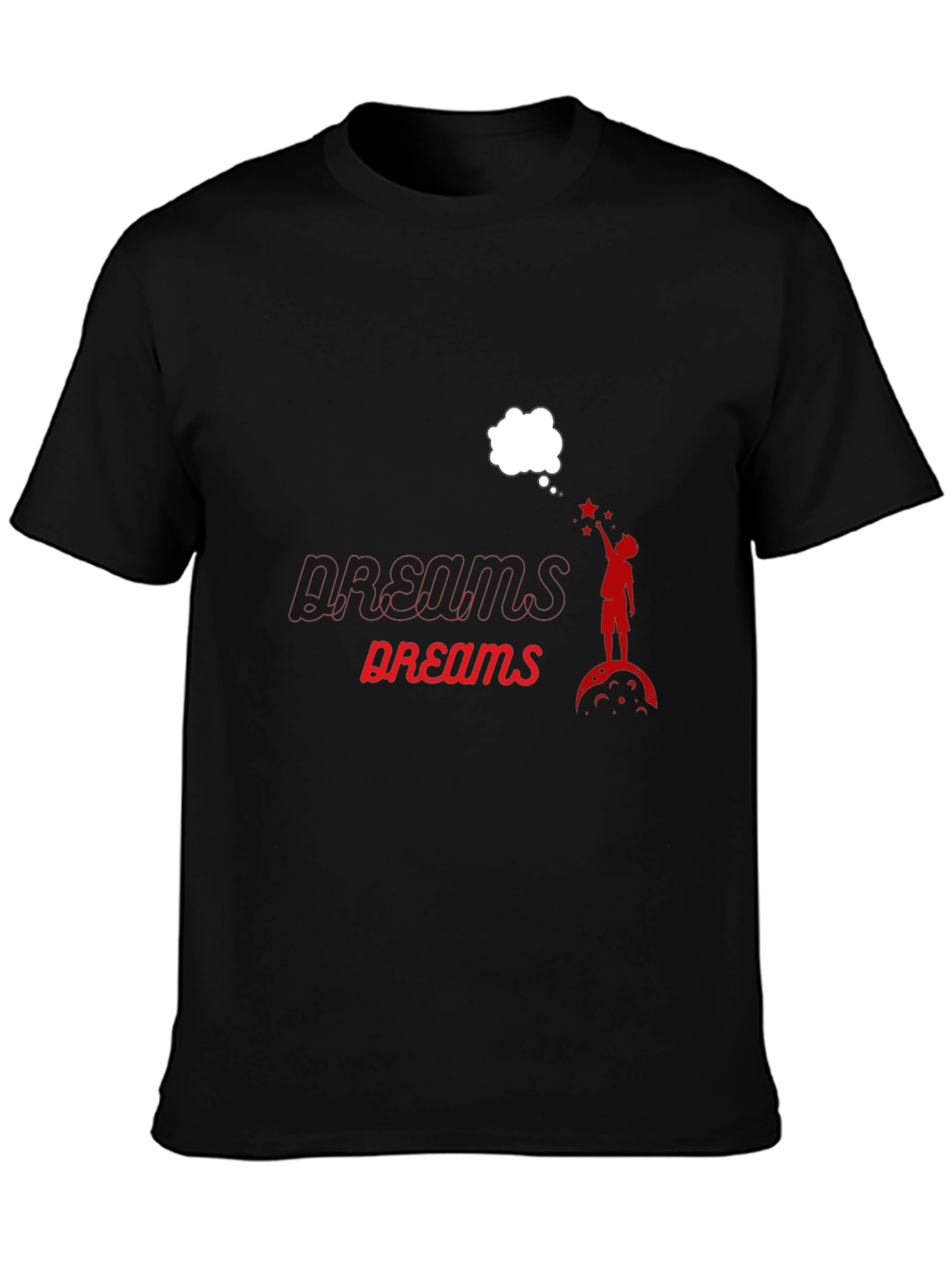 Dreams Graphic Print Black T-Shirt