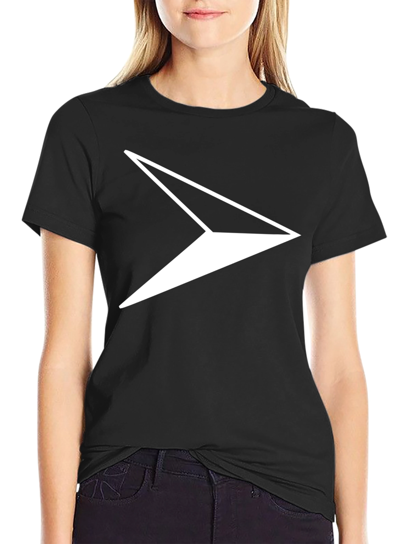 Modern Arrow Graphic Tee - Black