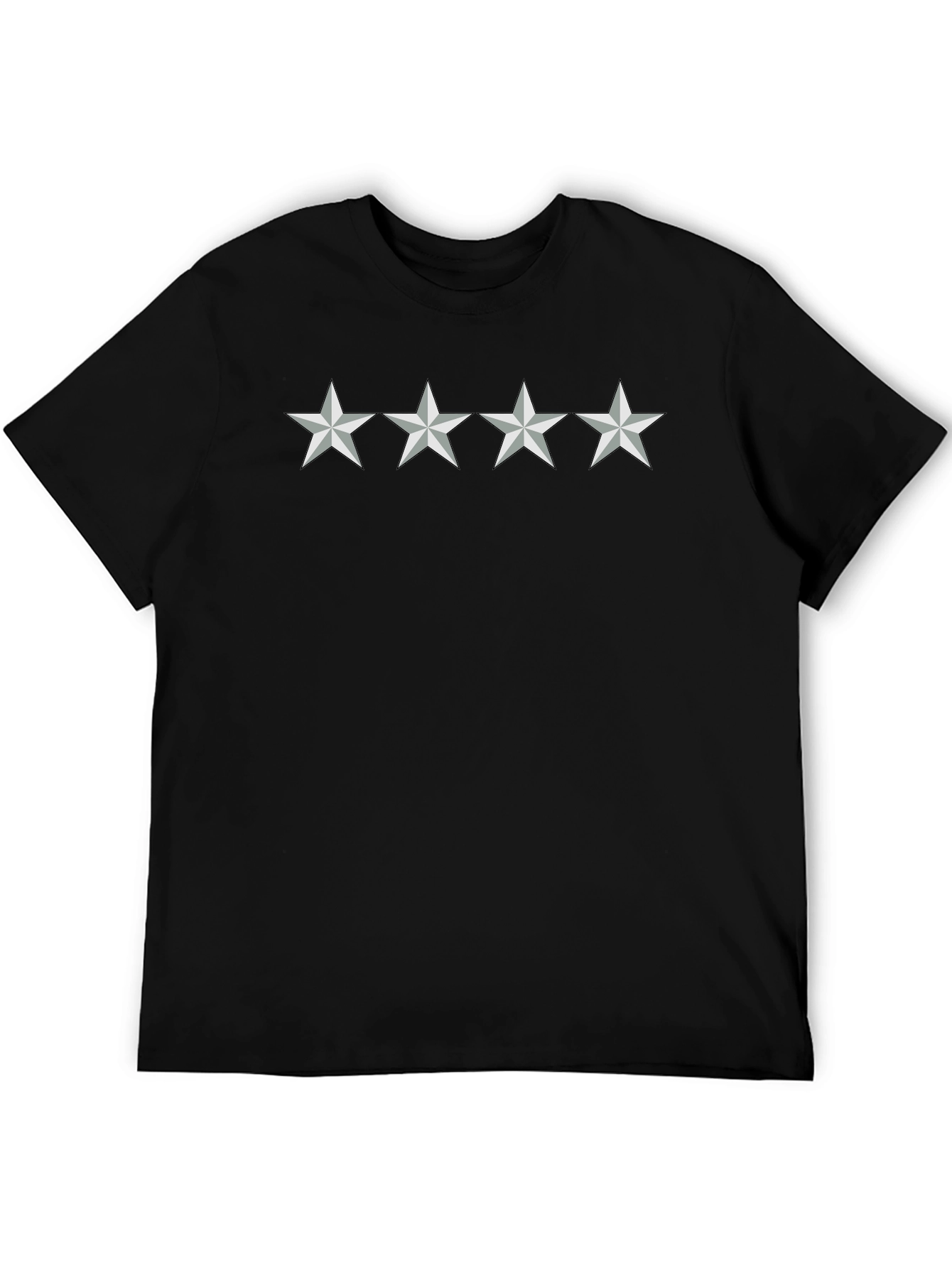 Four Star Graphic Black T-Shirt