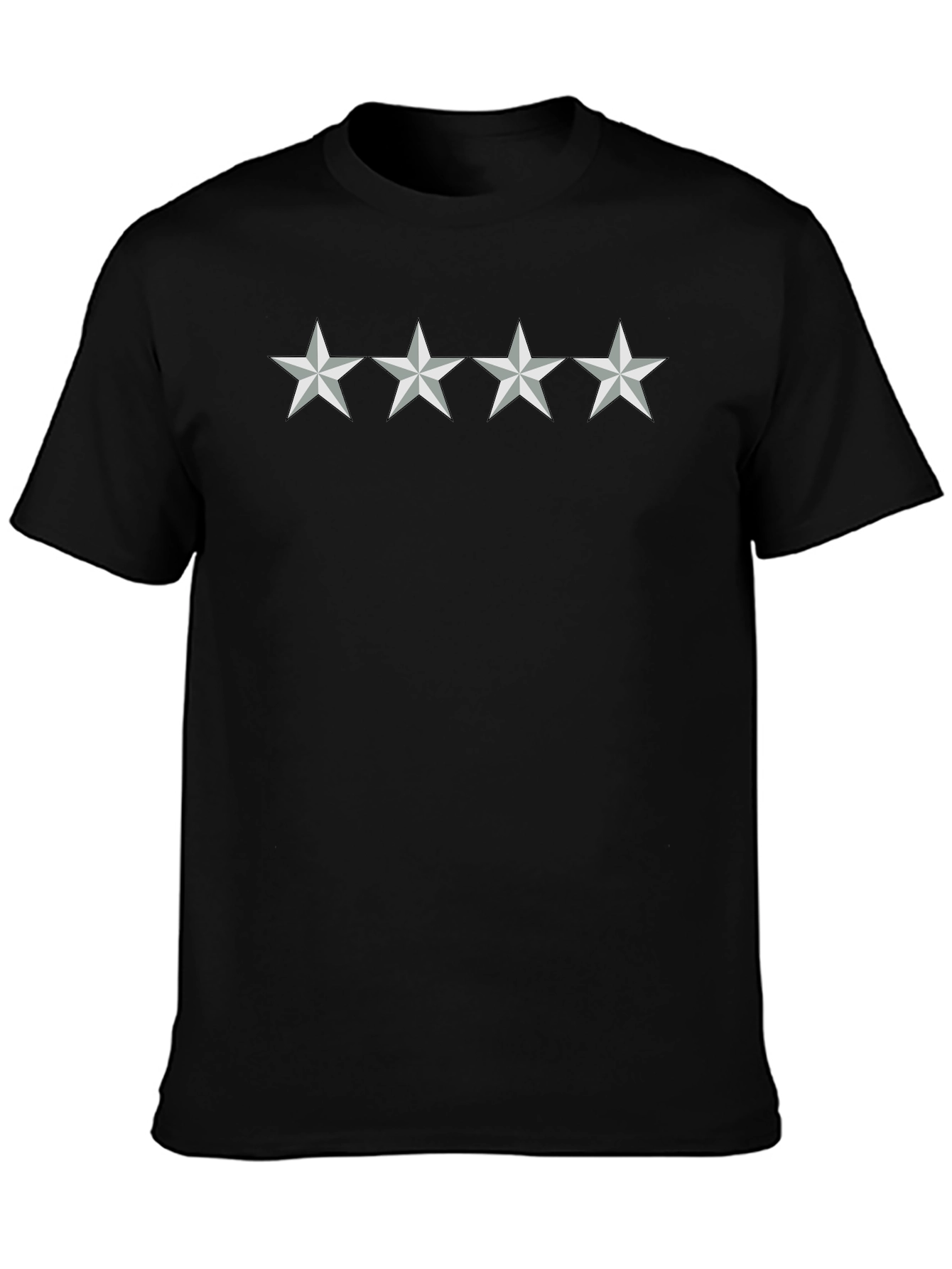 Four Star Graphic Black T-Shirt