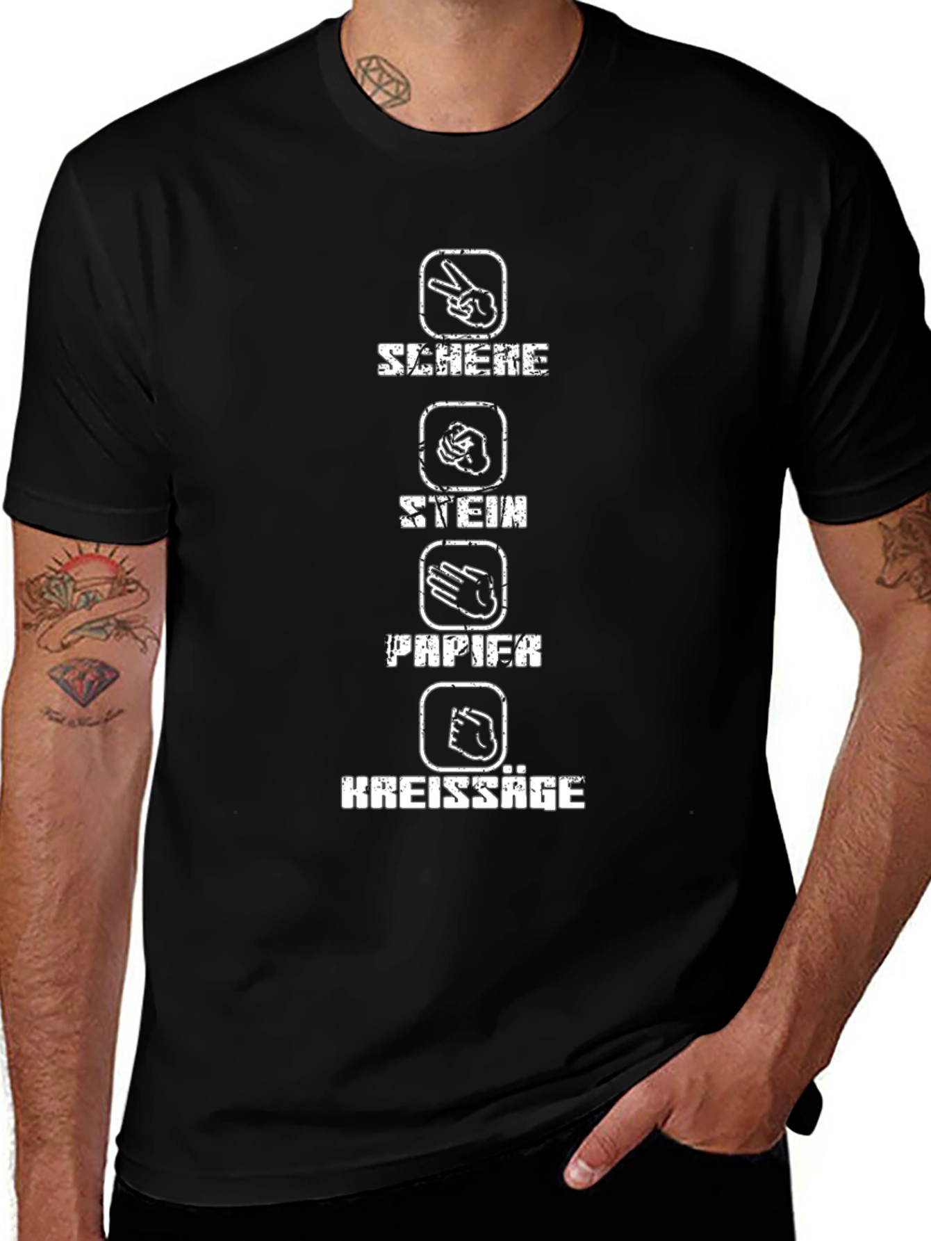 Rock Paper Scissors Chainsaw Funny T-Shirt