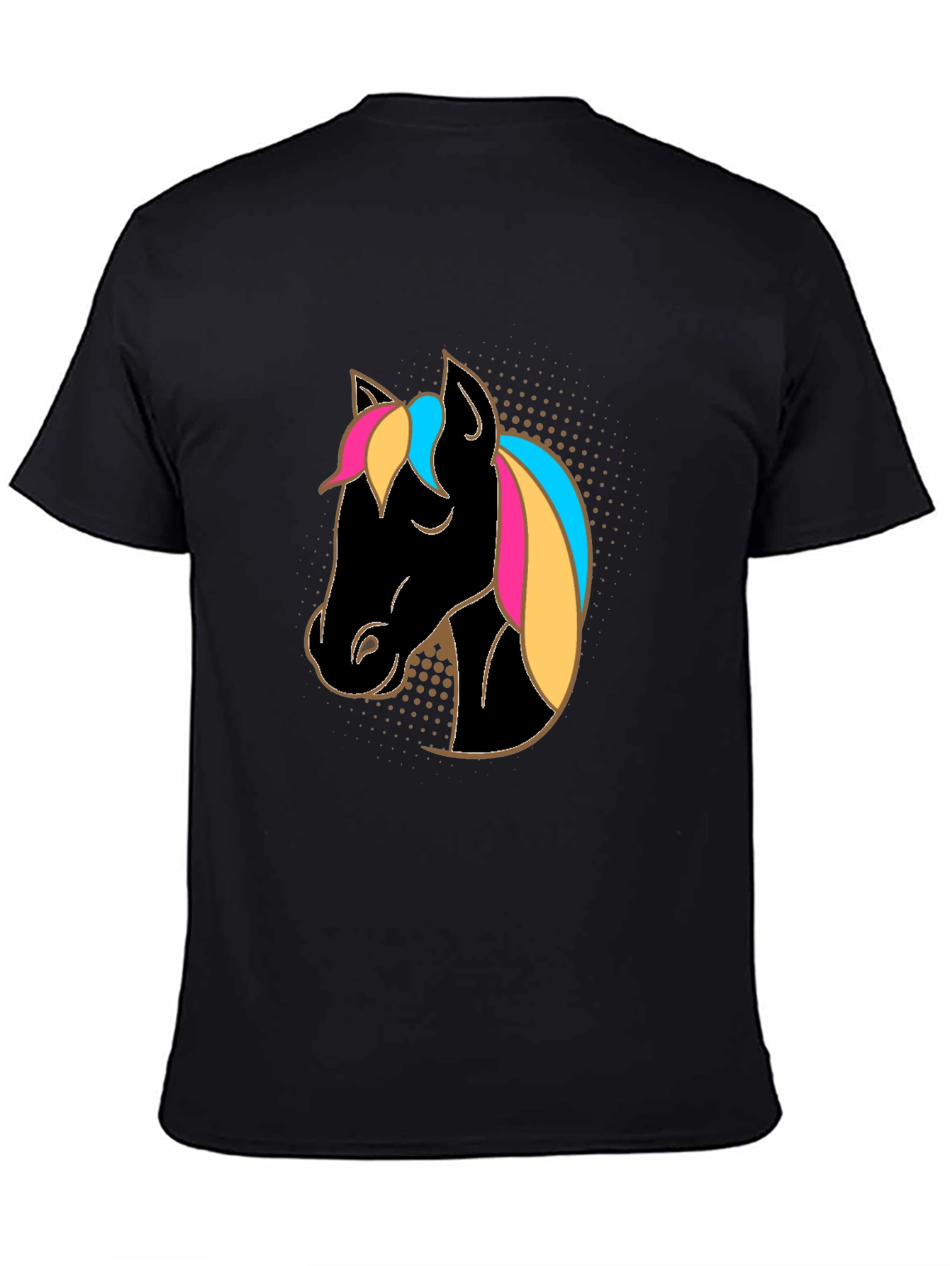 Horse Head Graphic Tee - Stylish Black Shirt