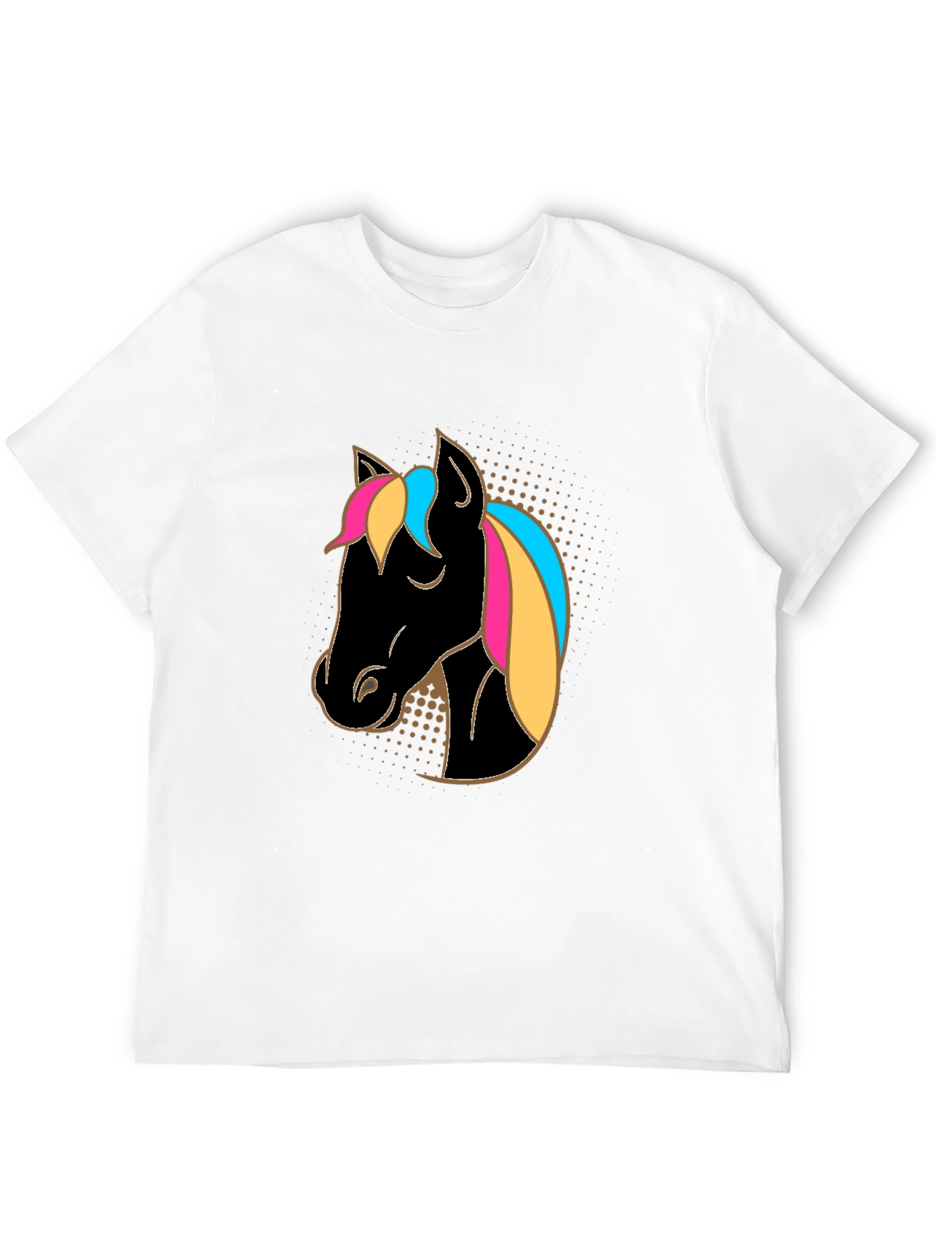 Horse Head Graphic Tee - Stylish Black Shirt