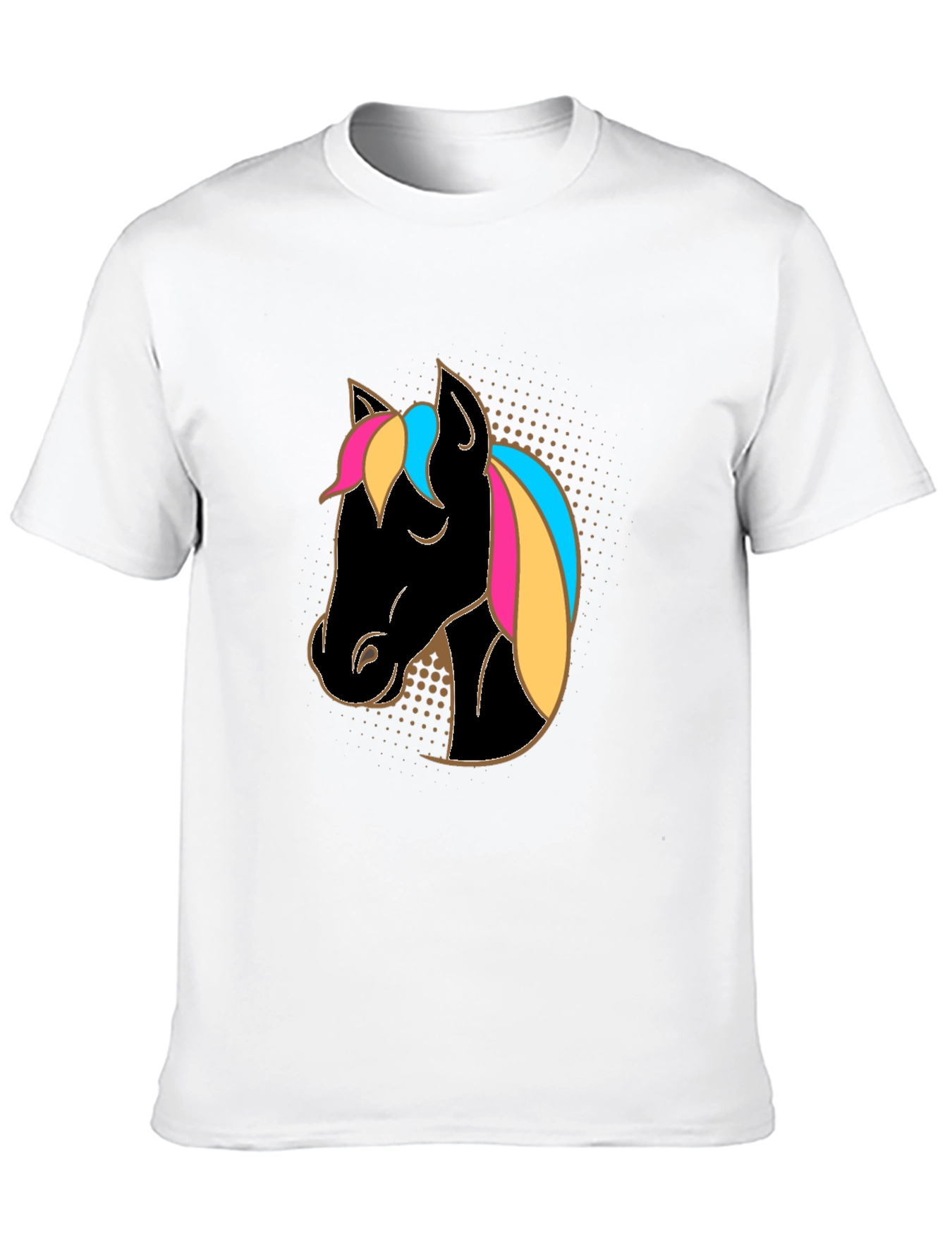 Horse Head Graphic Tee - Stylish Black Shirt