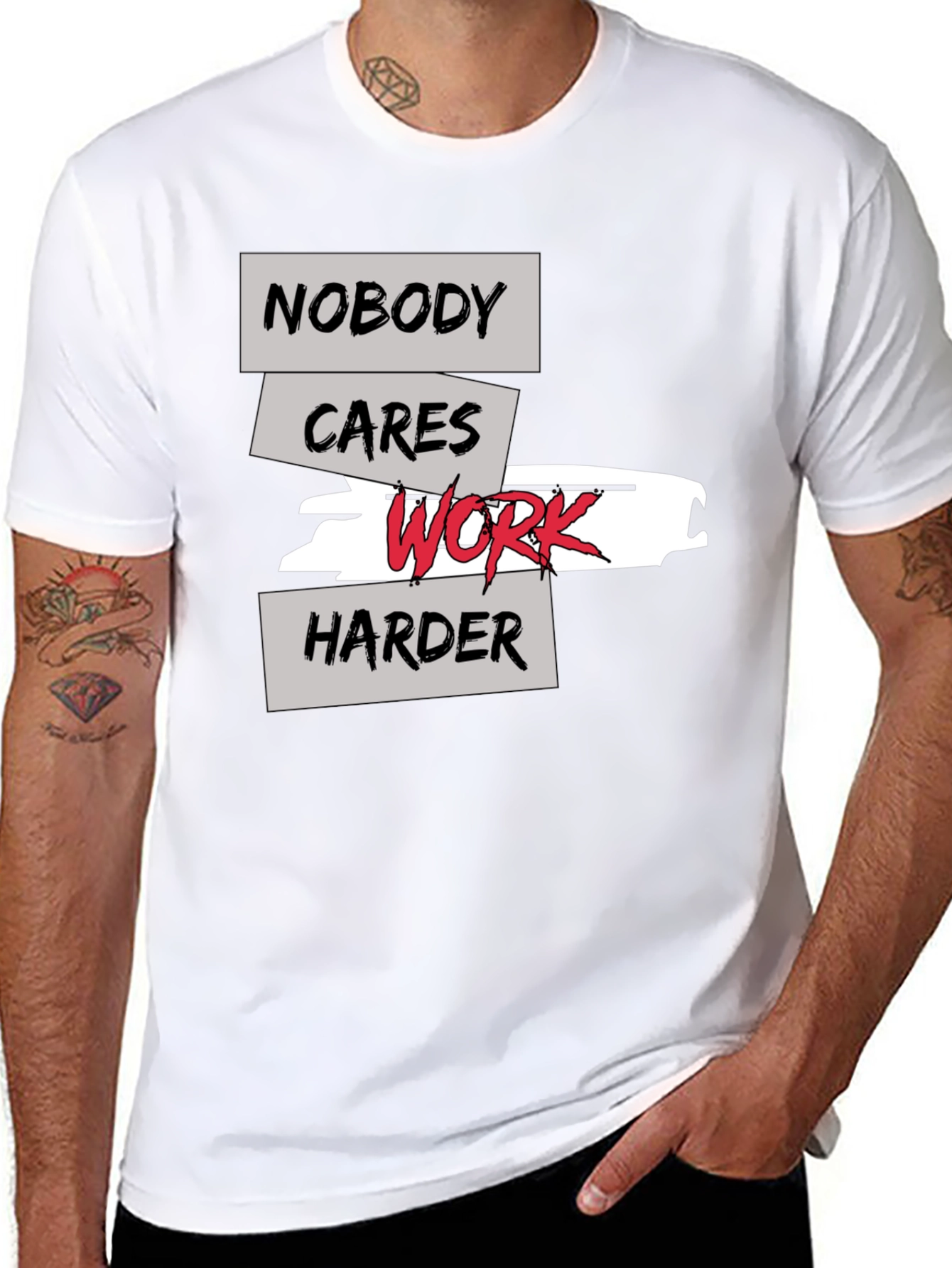 Work Harder T-Shirt - Motivational Graphic Tee