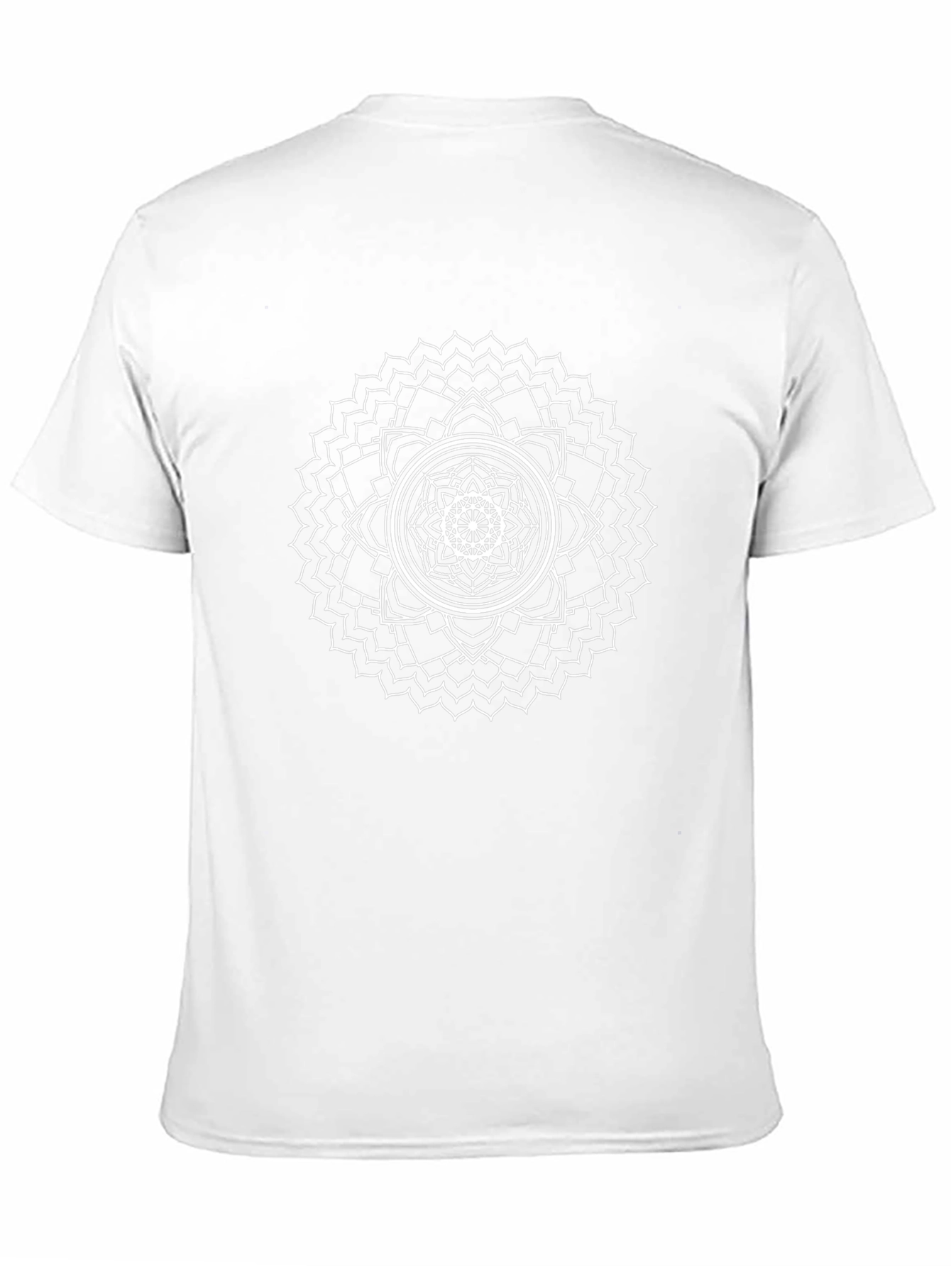 Mens Black T-Shirt with Mandala Graphic