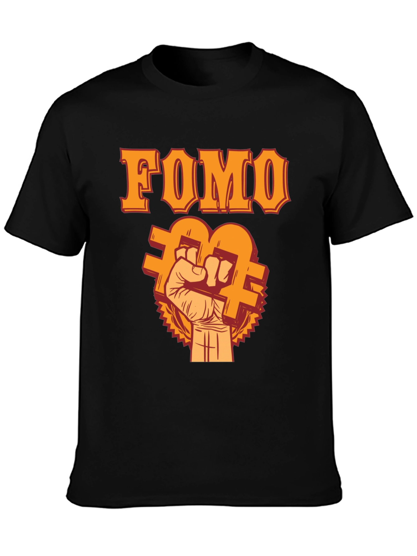 FOMO Bitcoin Fist T-Shirt - Crypto Trader Apparel