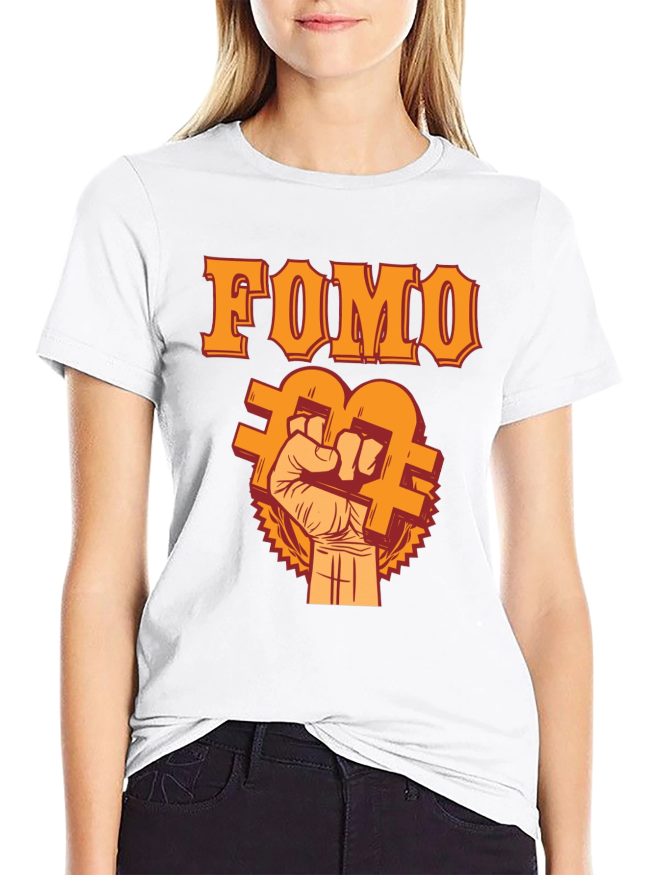 FOMO Bitcoin Fist T-Shirt - Crypto Trader Apparel
