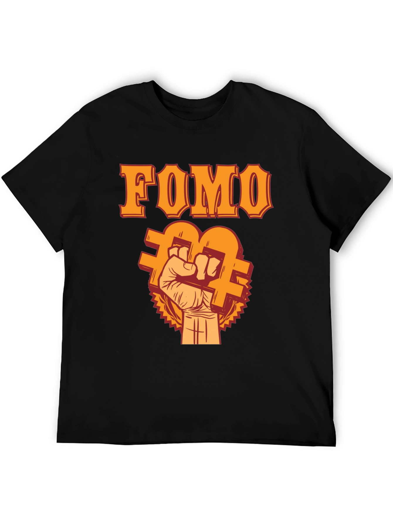 FOMO Bitcoin Fist T-Shirt - Crypto Trader Apparel