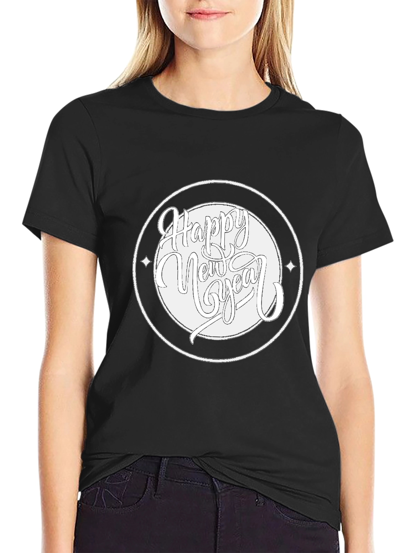 Happy New Year Black T-Shirt