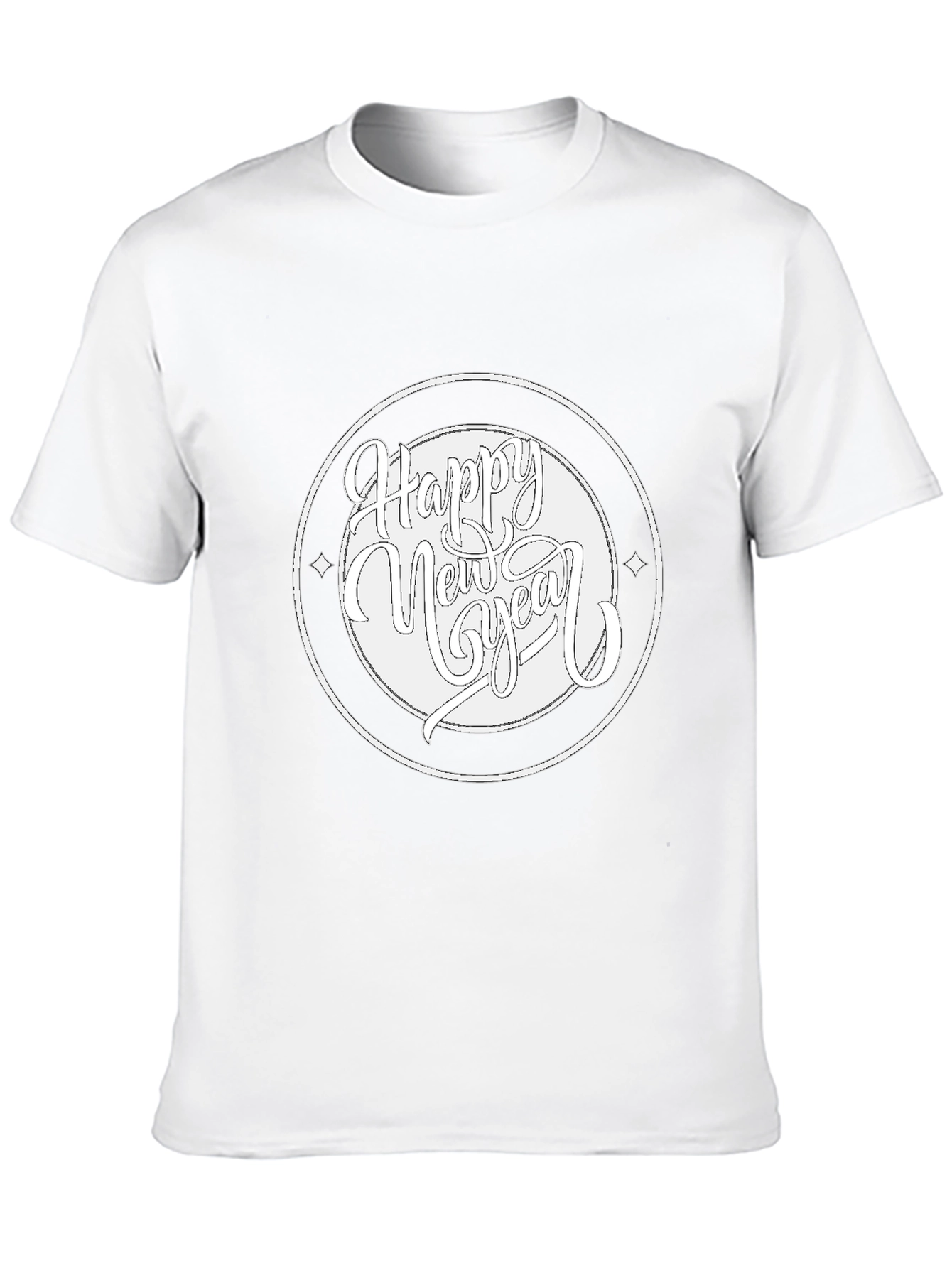 Happy New Year Black T-Shirt