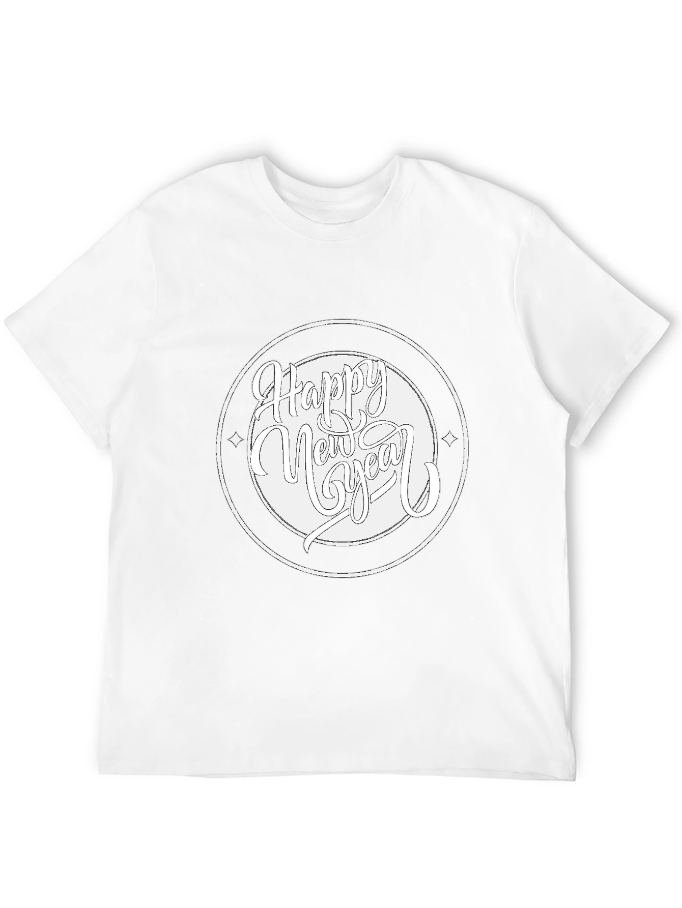Happy New Year Black T-Shirt