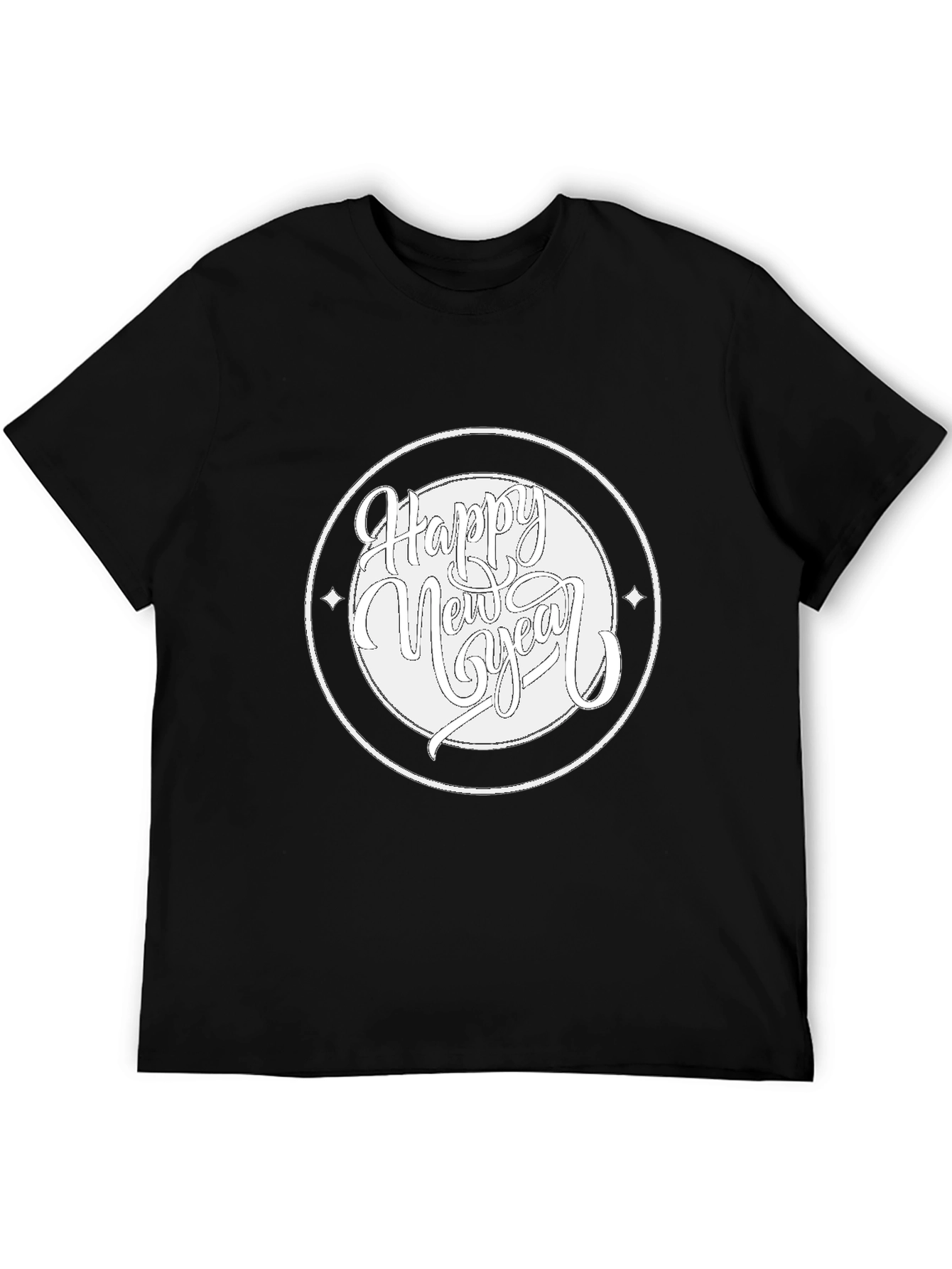 Happy New Year Black T-Shirt