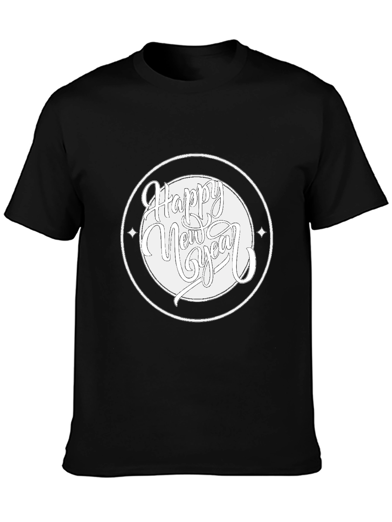 Happy New Year Black T-Shirt