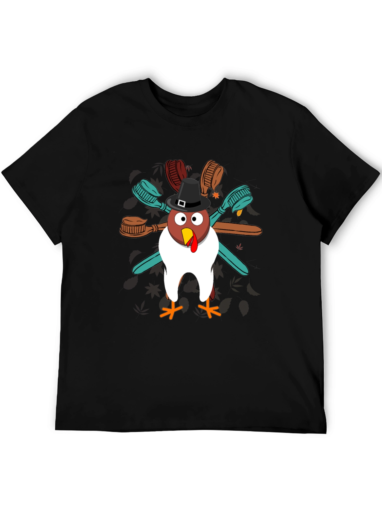Thanksgiving Toothbrush Turkey T-Shirt