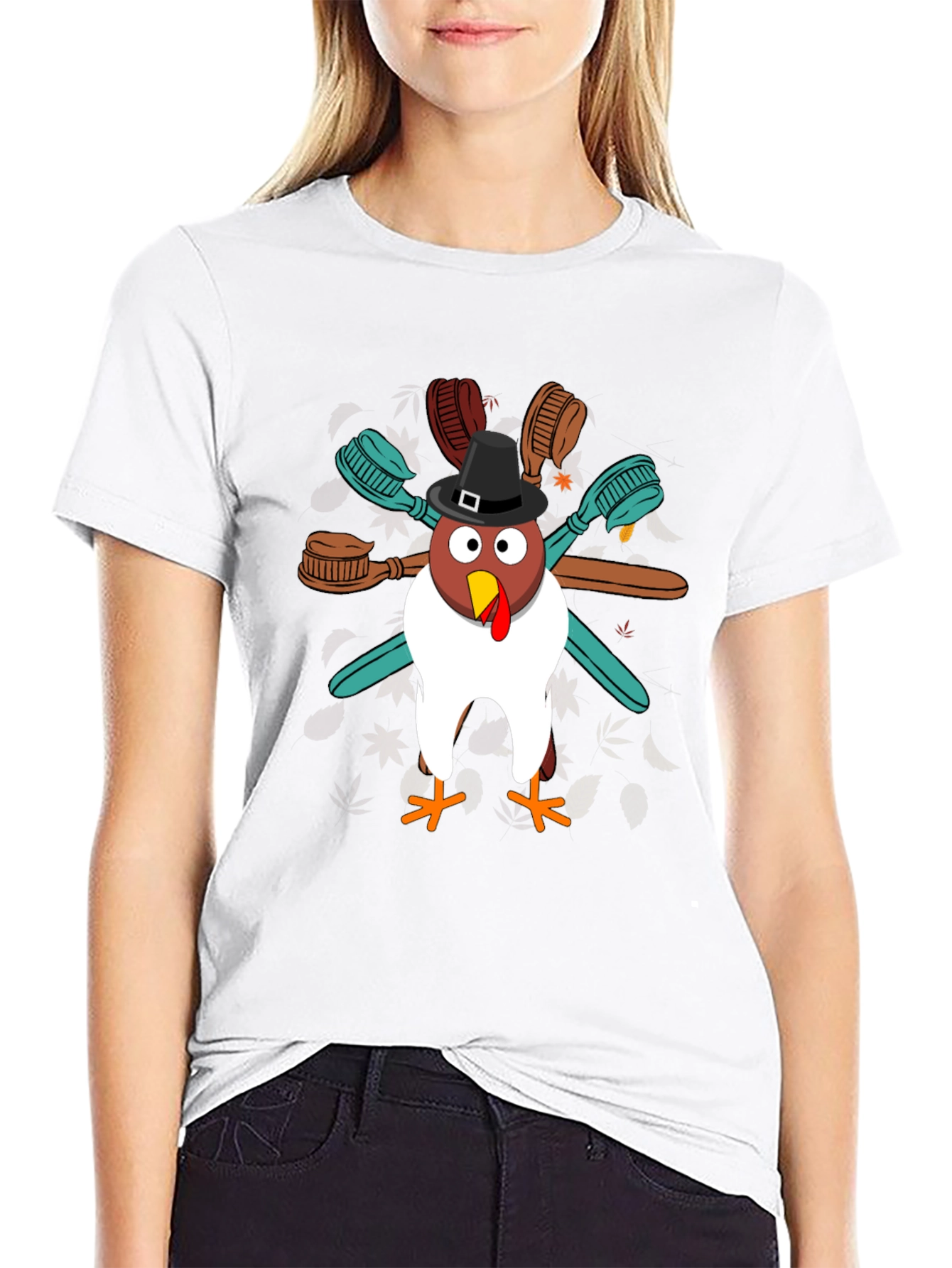 Thanksgiving Toothbrush Turkey T-Shirt