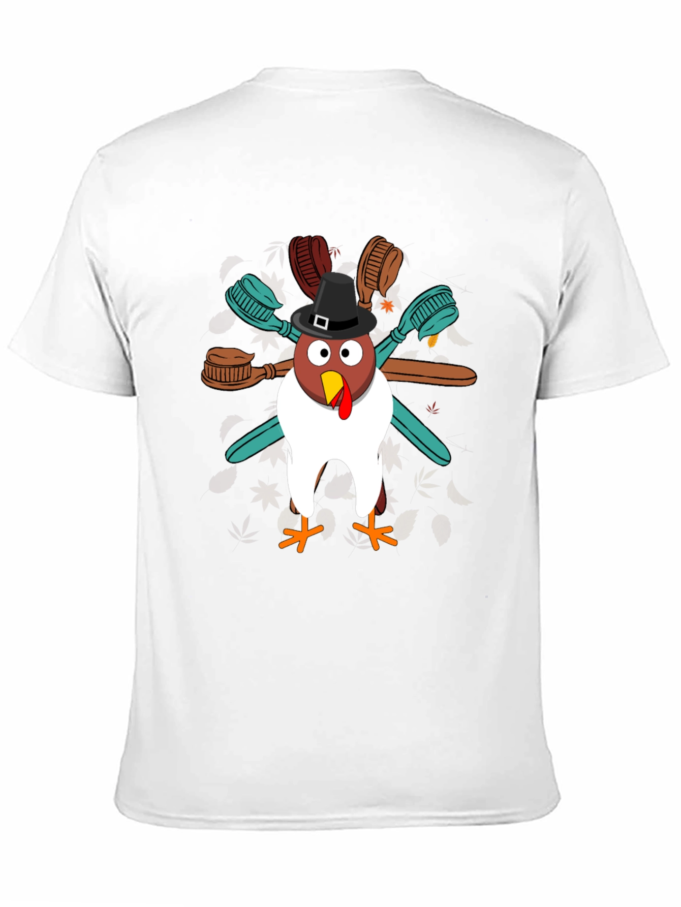 Thanksgiving Toothbrush Turkey T-Shirt