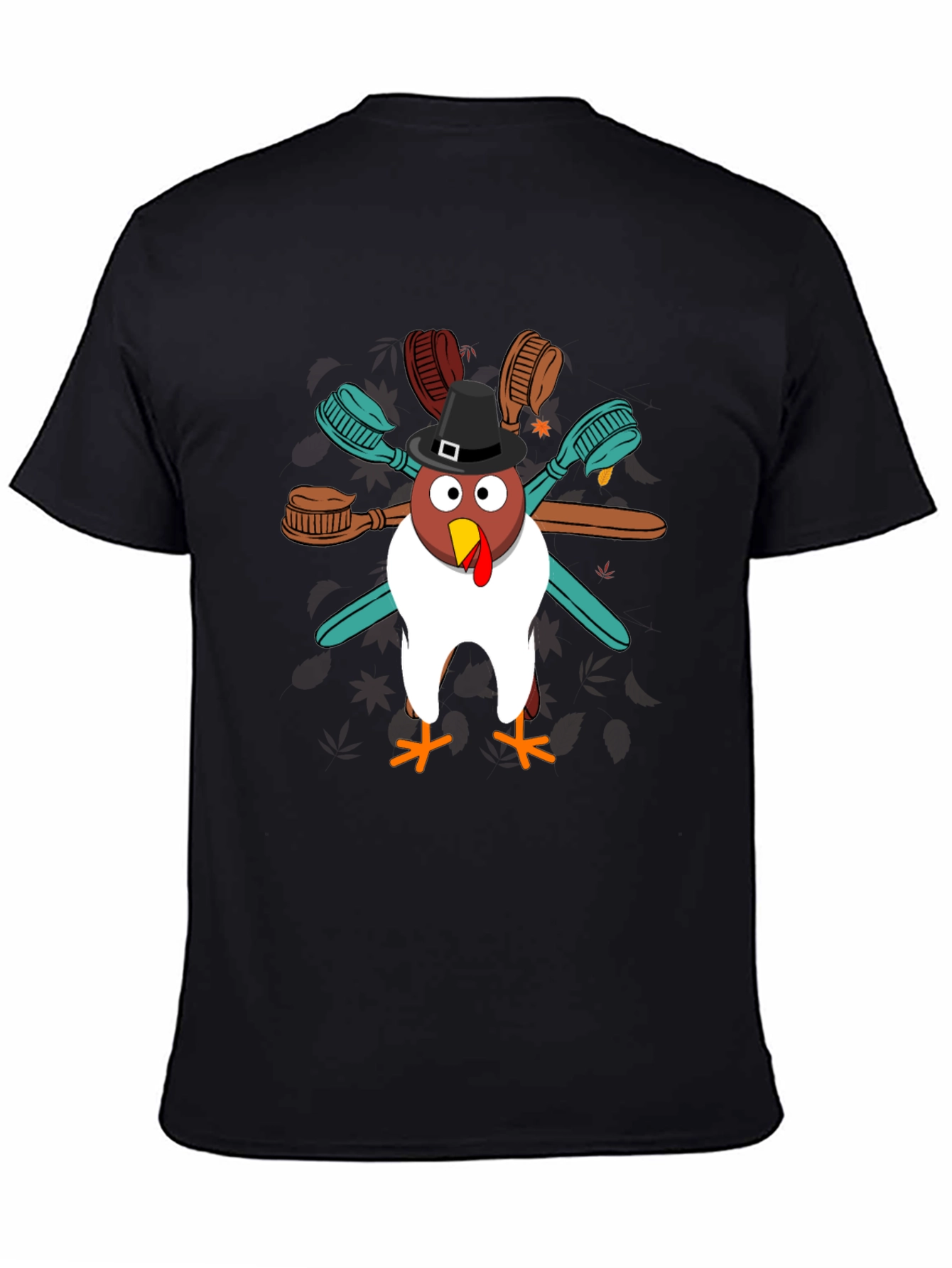 Thanksgiving Toothbrush Turkey T-Shirt