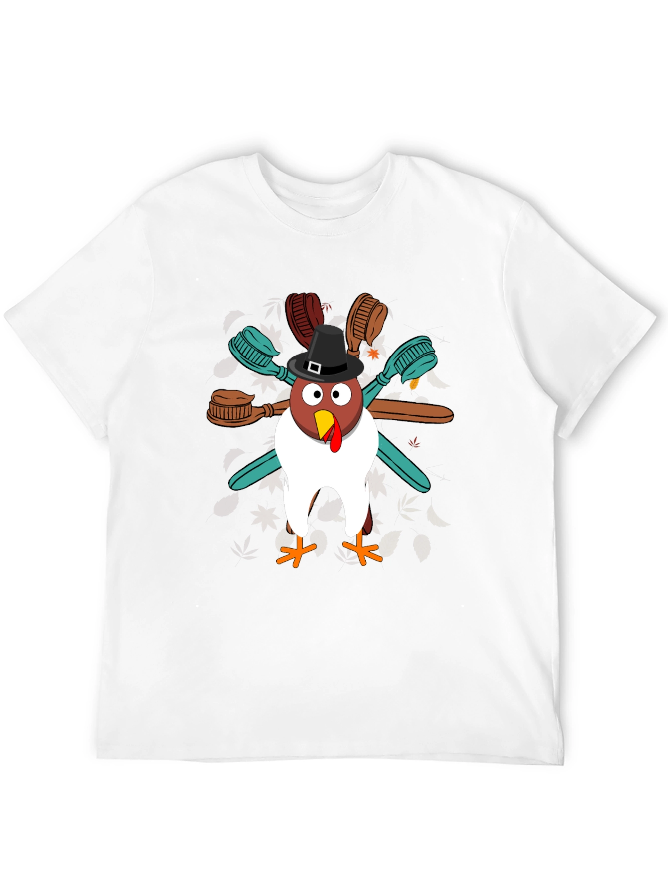 Thanksgiving Toothbrush Turkey T-Shirt