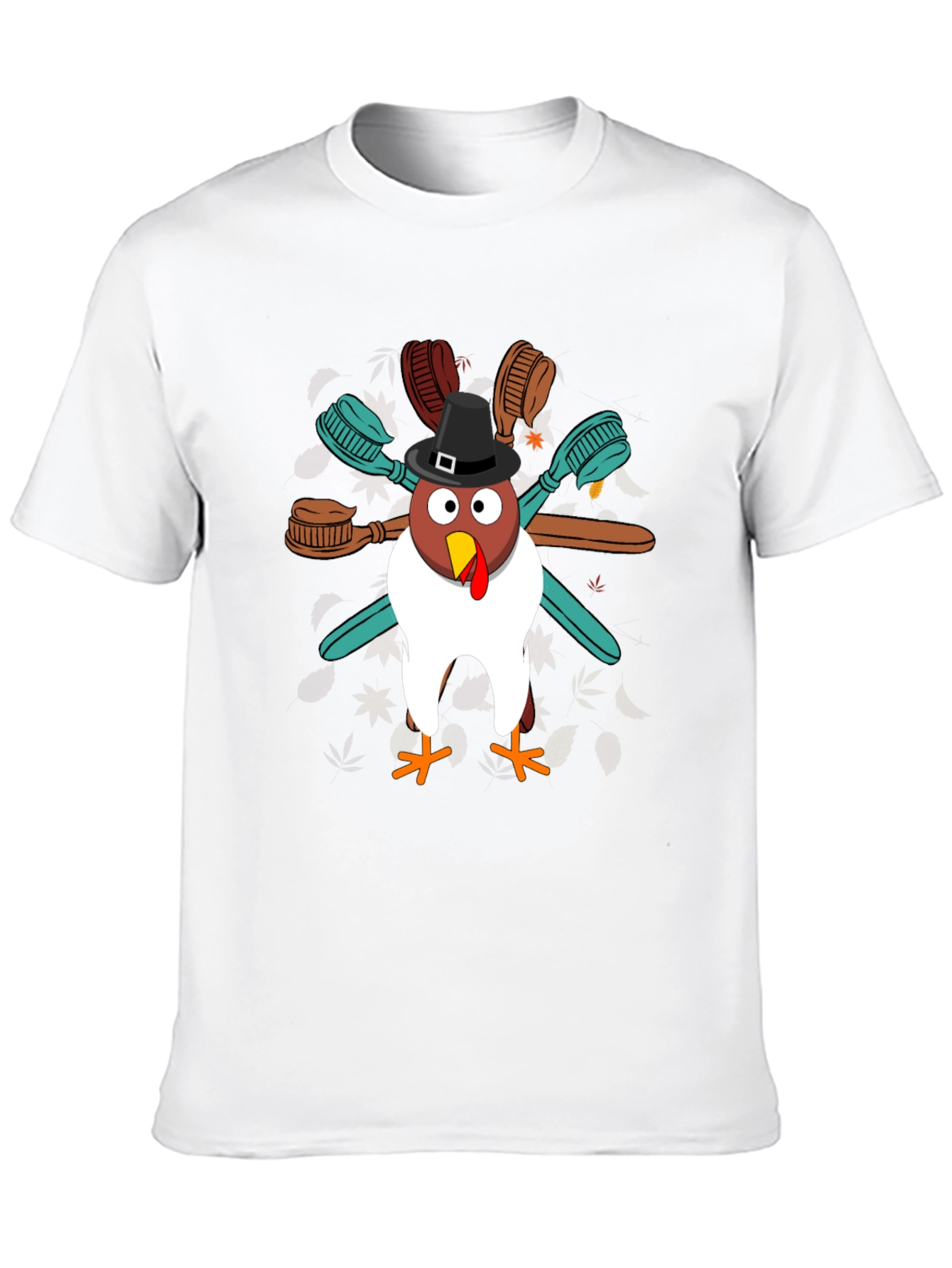 Thanksgiving Toothbrush Turkey T-Shirt