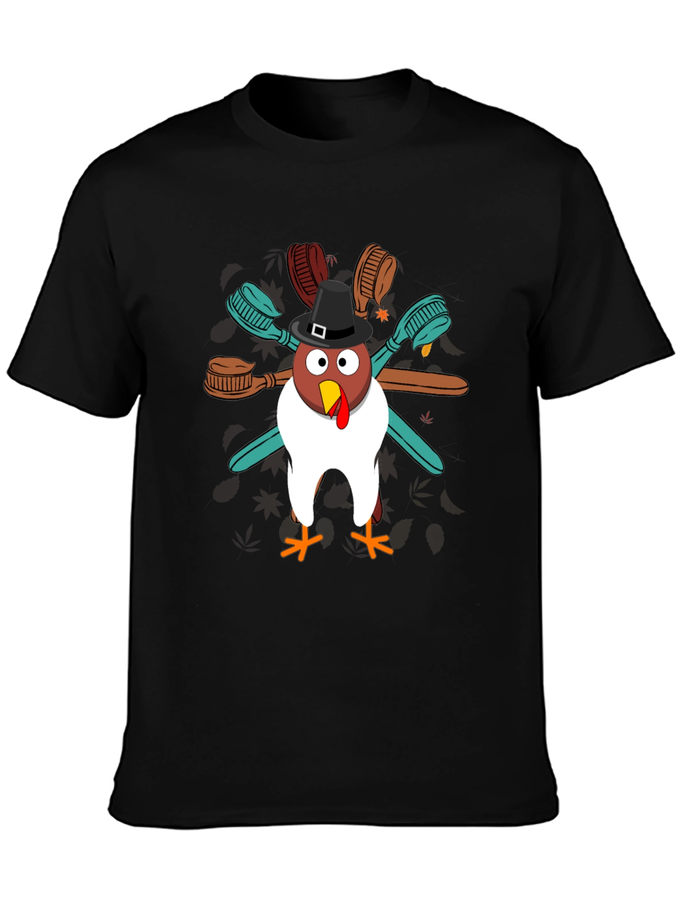 Thanksgiving Toothbrush Turkey T-Shirt