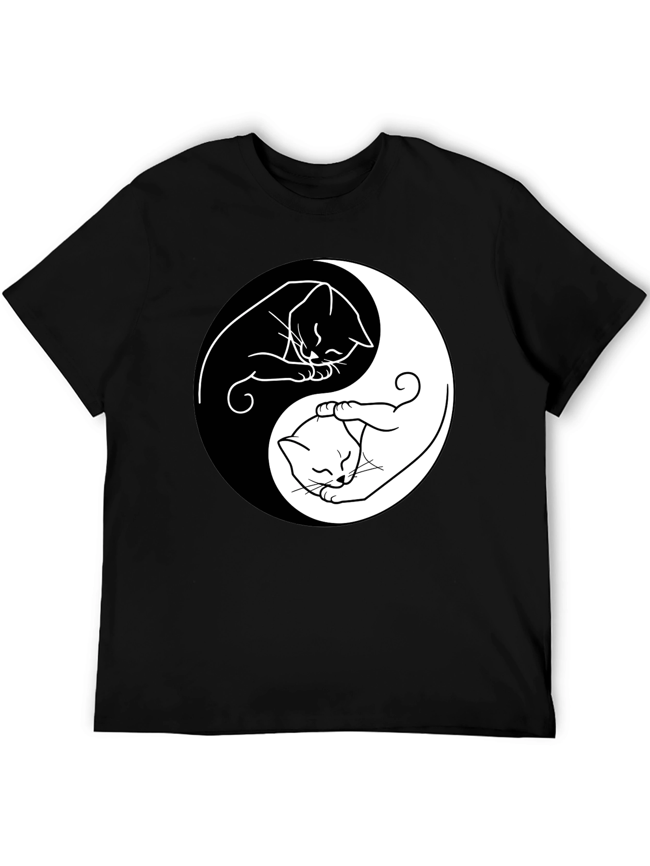 Yin Yang Cat T-Shirt - Balance & Style