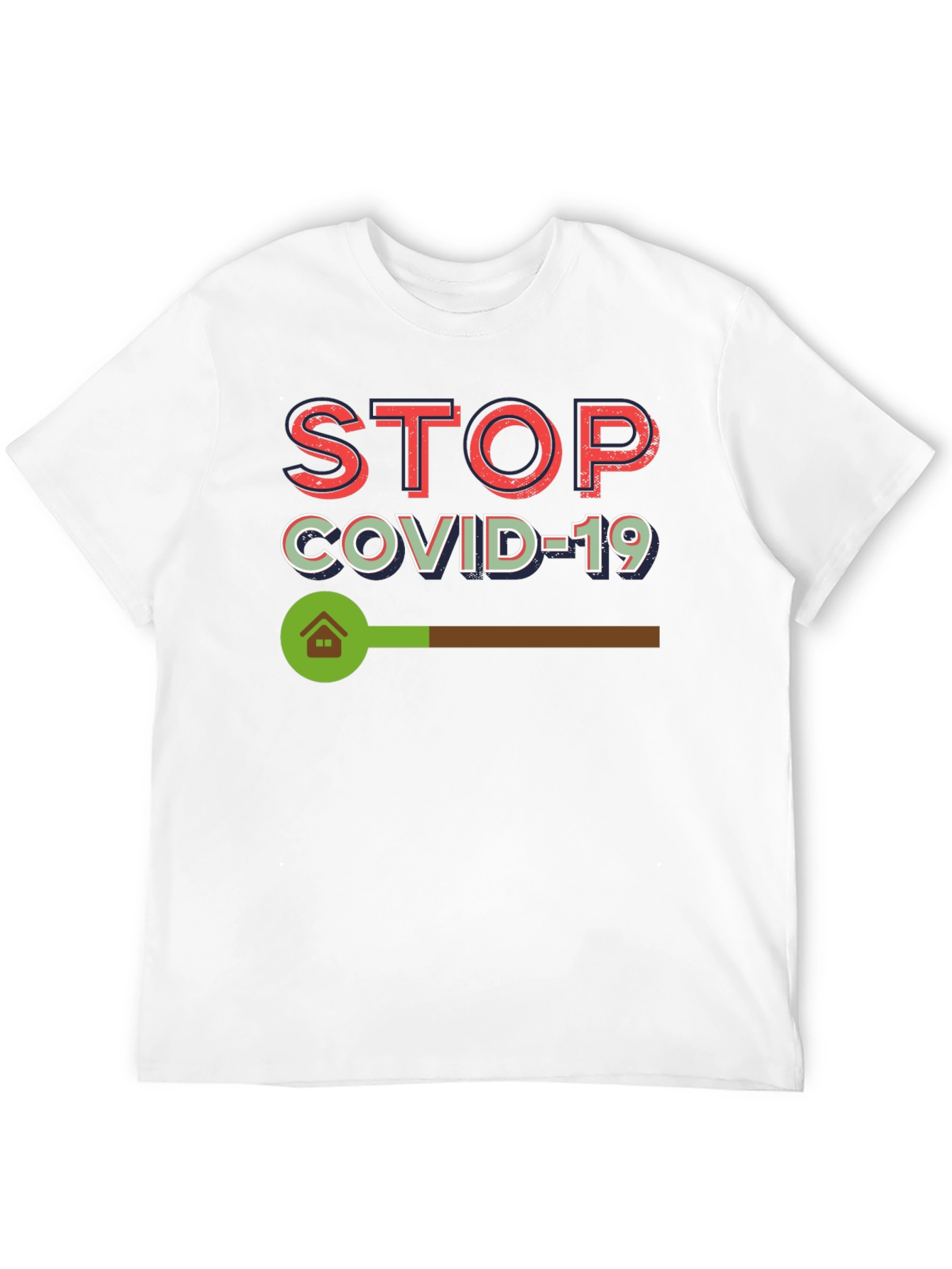 Stop Covid-19 Black Graphic Tee