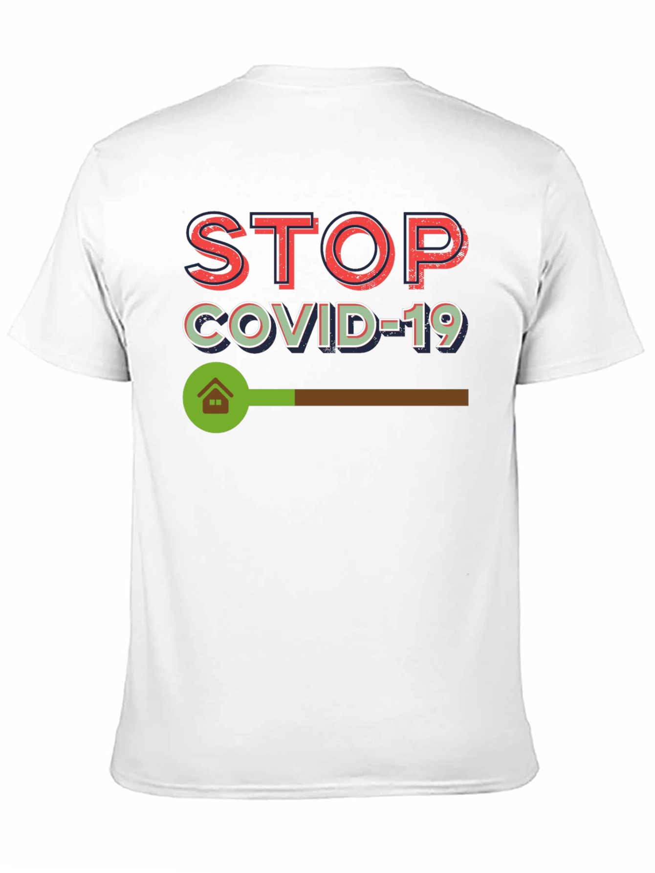 Stop Covid-19 Black Graphic Tee