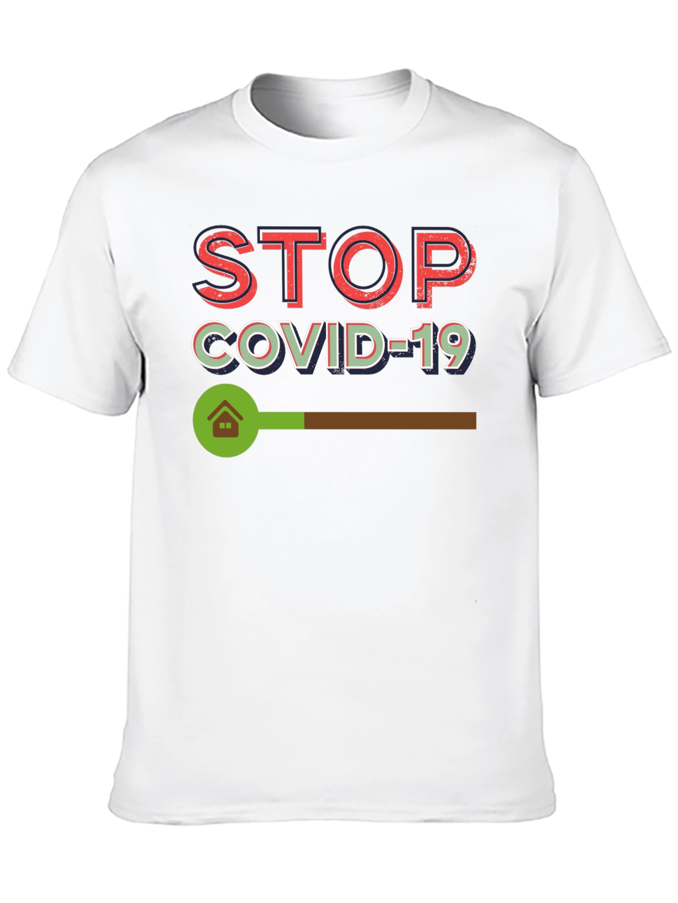 Stop Covid-19 Black Graphic Tee